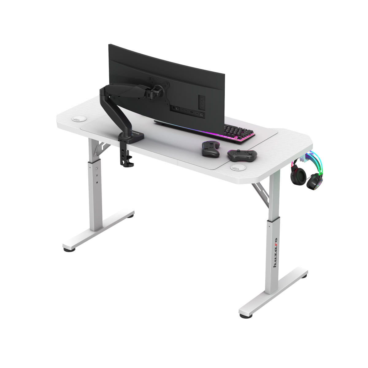Huzaro Hero 2.6 Alb 120 cm birou de gaming