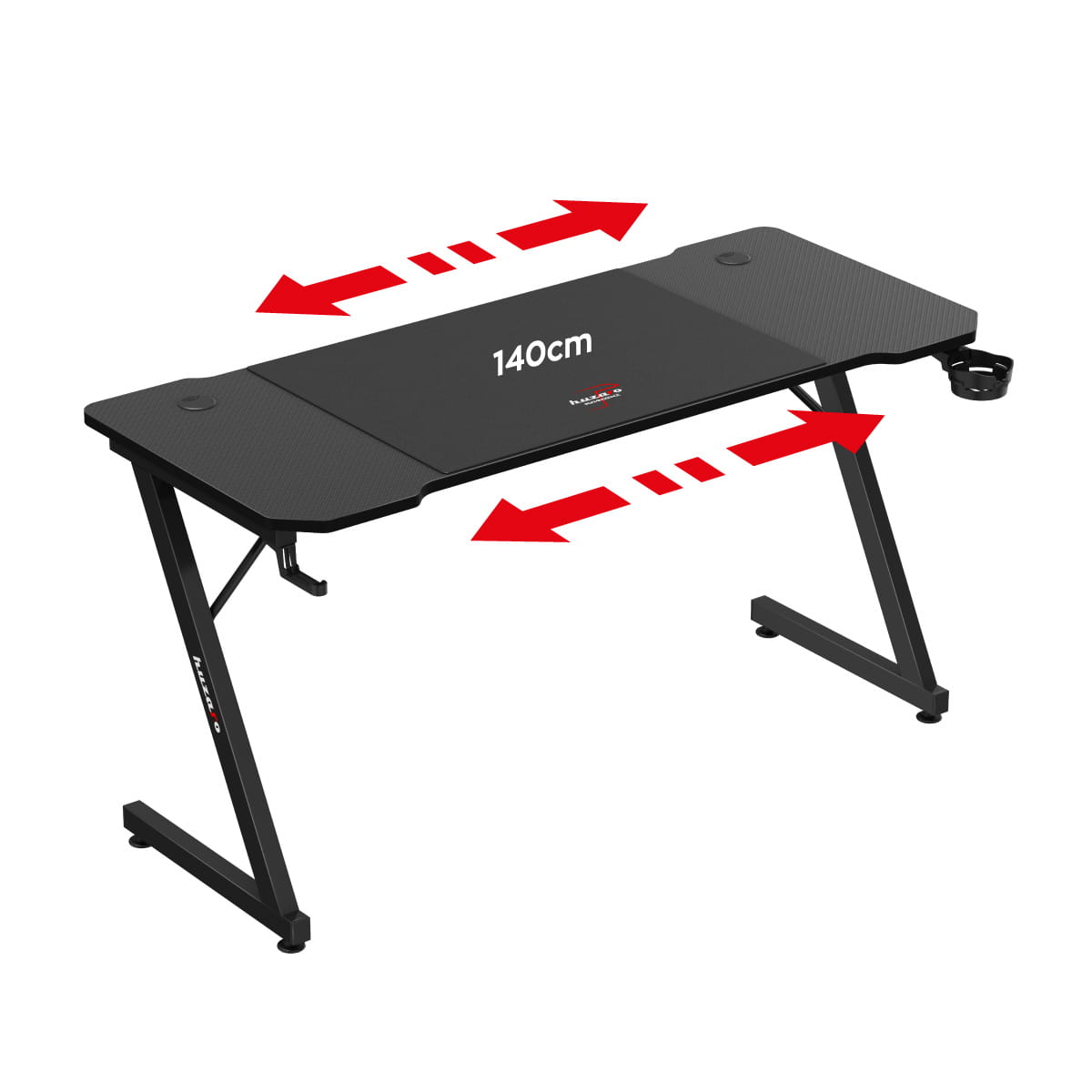 Huzaro Hero 3.3 negru 140 cm birou de gaming
