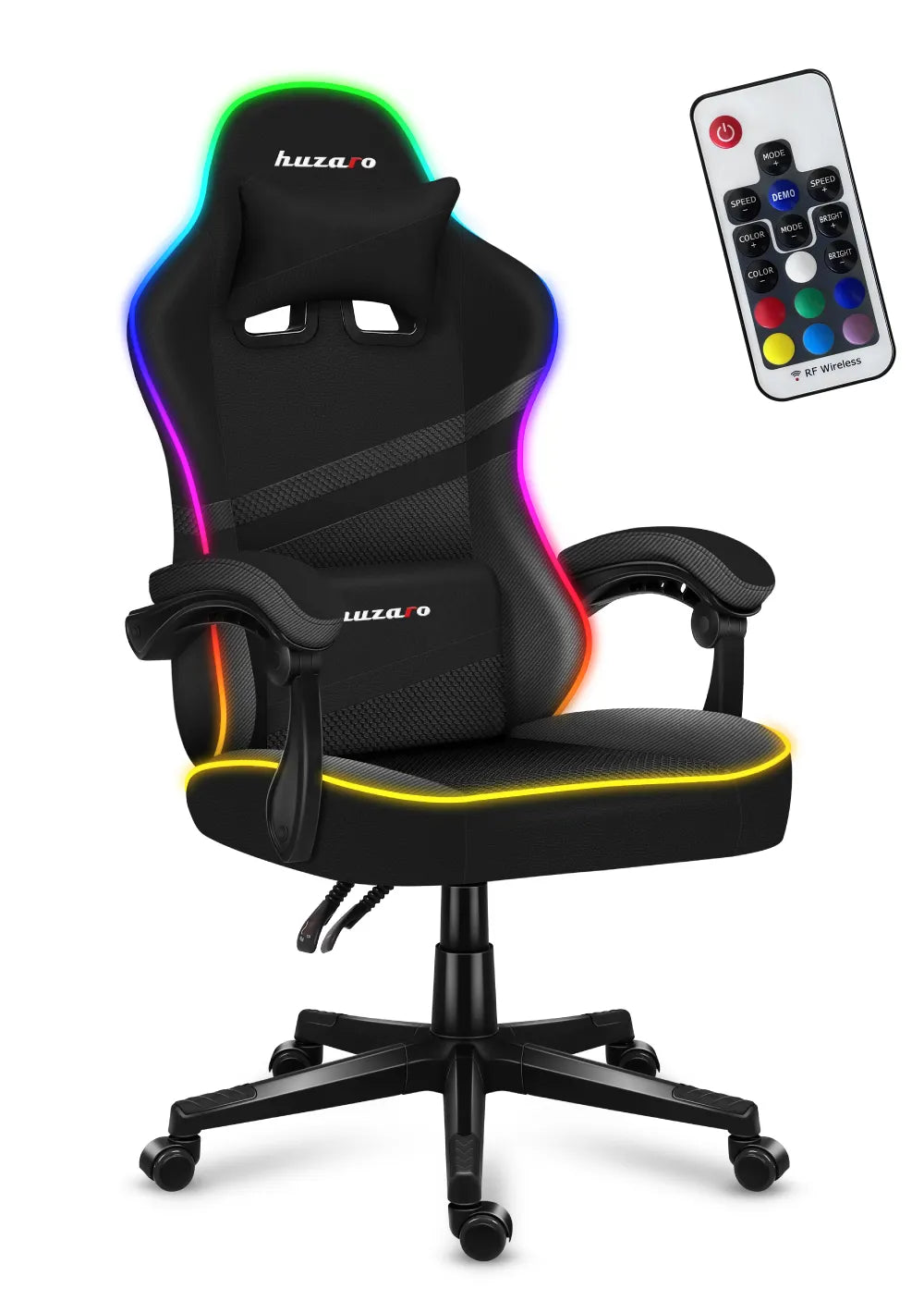 Huzaro FORCE 4.4 RGB Black Mesh Gaming Chair
