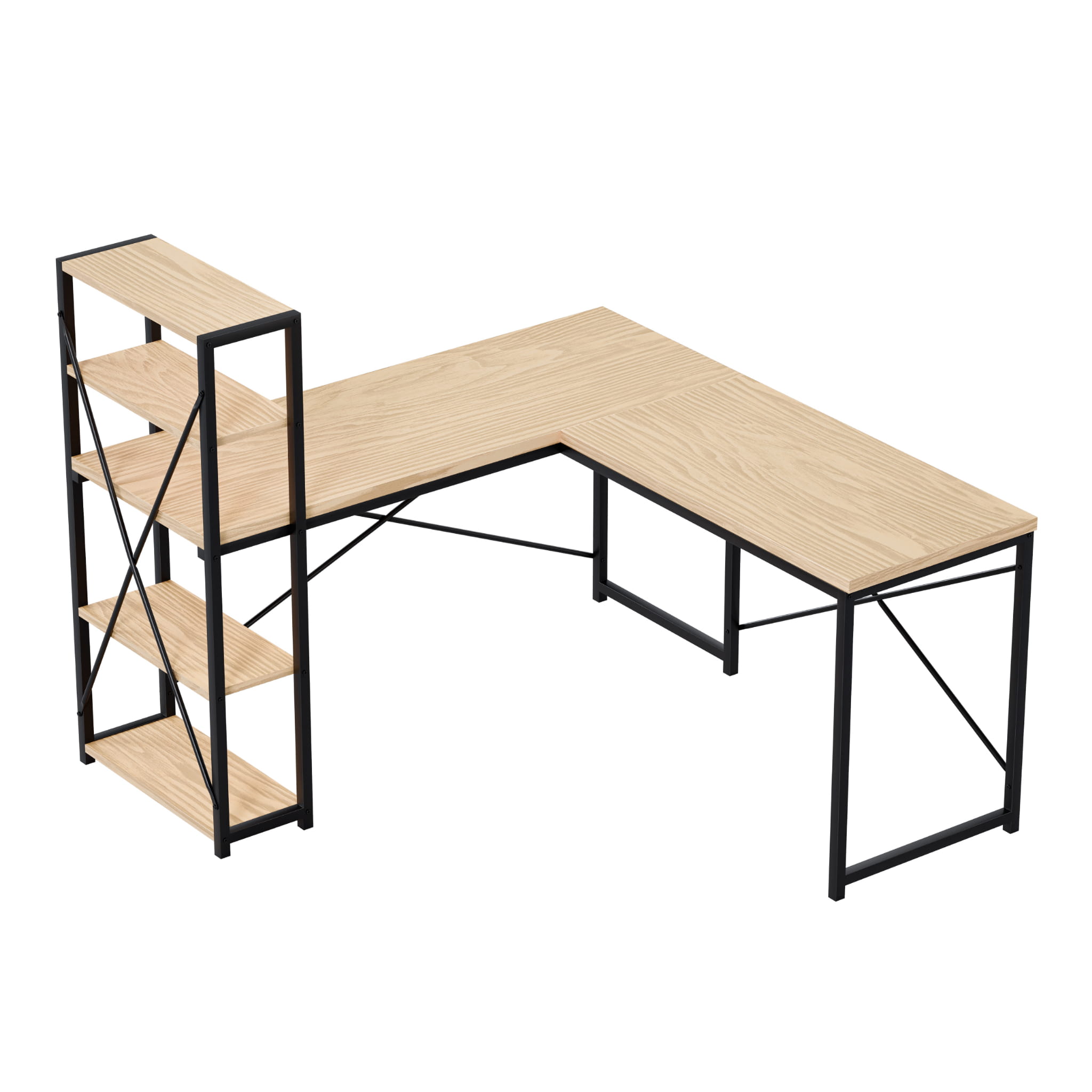 Birou de colț cu rafturi Mark Adler Leader 5.9 Craft 145 cm