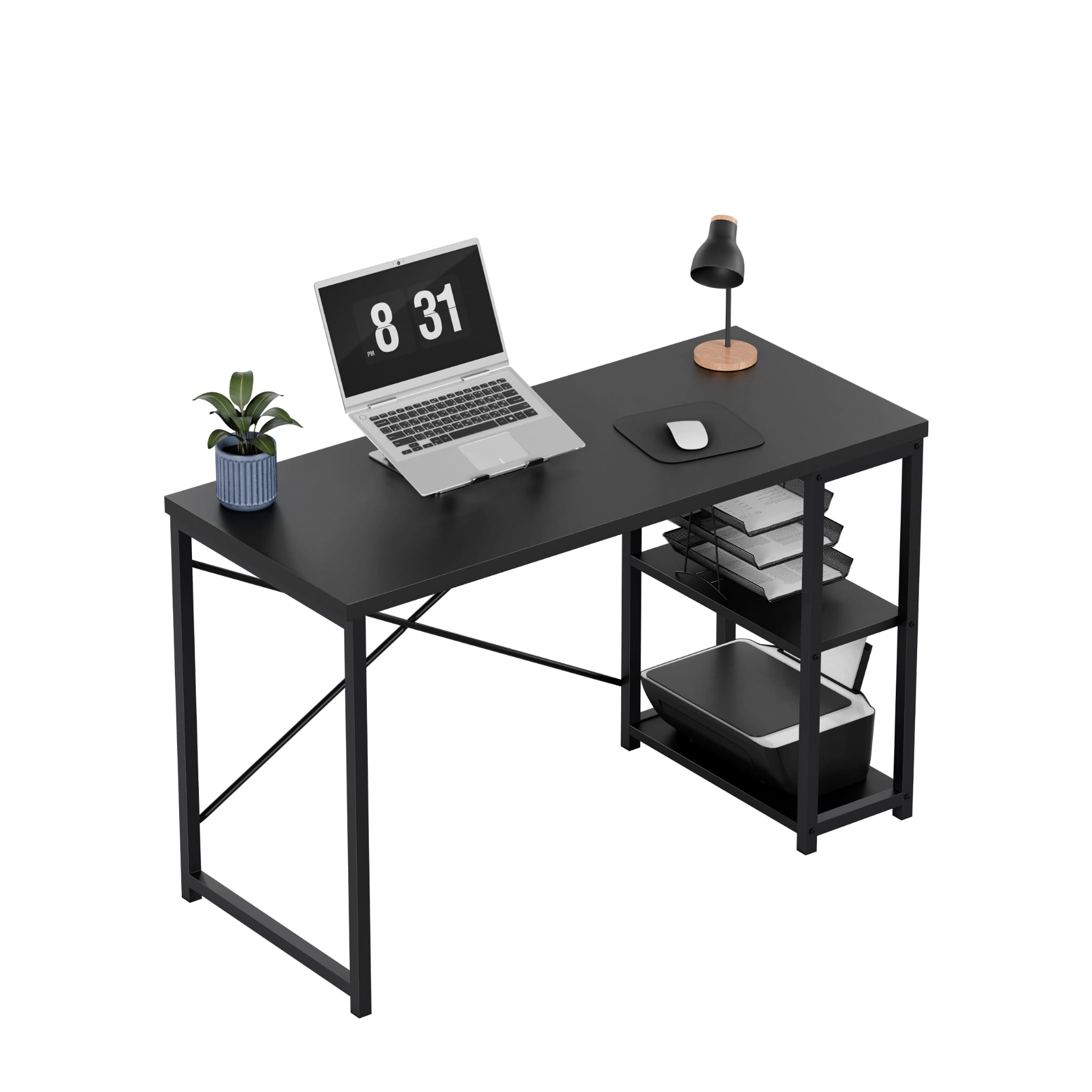 Mark Adler Leader 2.0 Black 120 cm birou cu rafturi