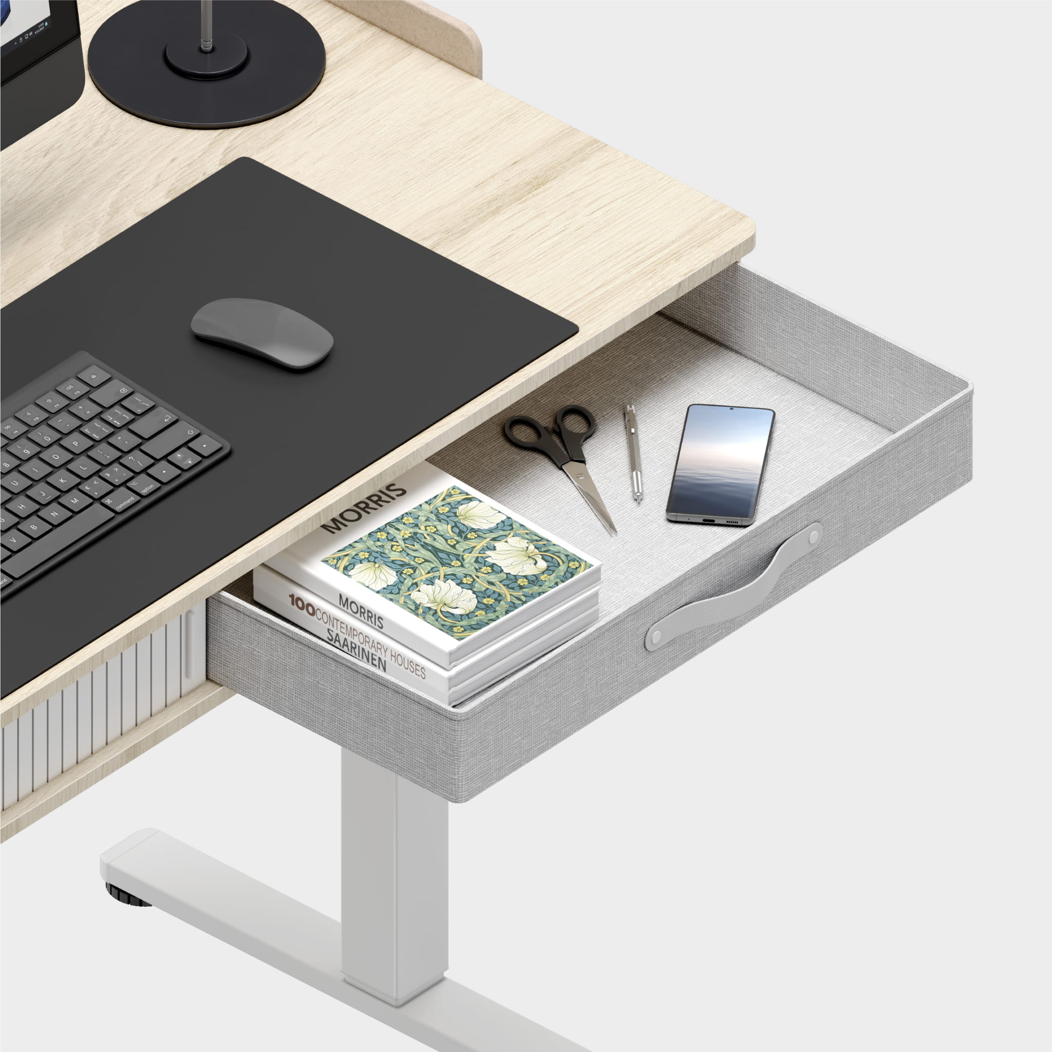 Birou electric Mark Adler Leader 8.0 White 120 cm