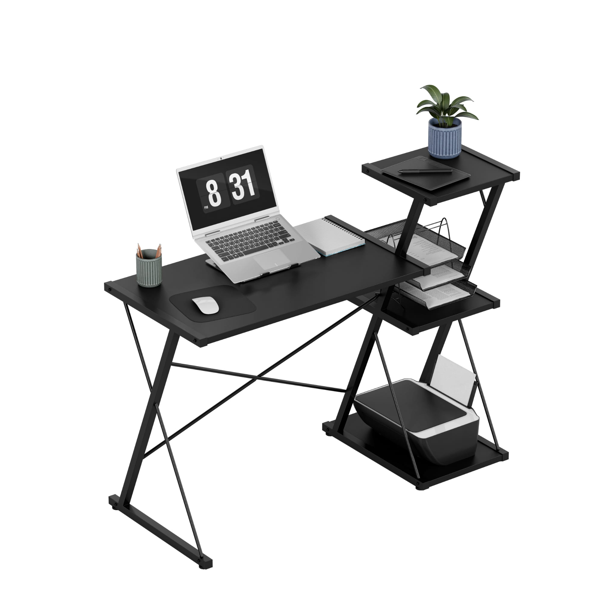 Mark Adler Leader 3.5 Black 116 cm birou cu rafturi