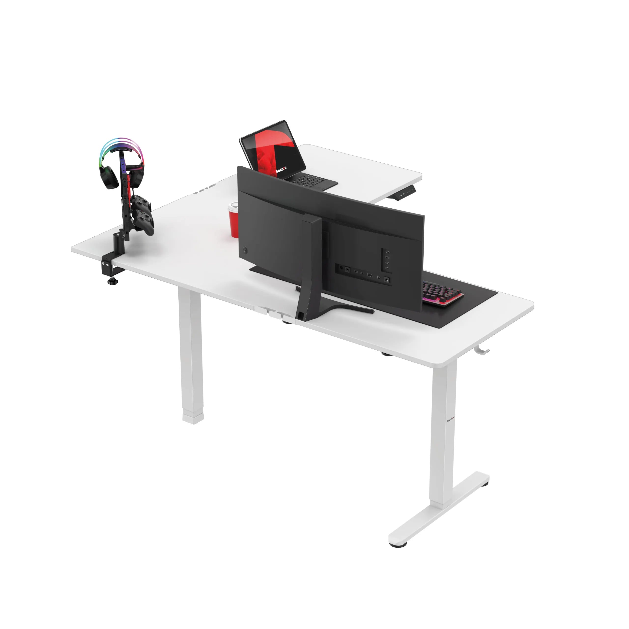 Huzaro Hero 9.5 Alb 160 cm birou electric de colț