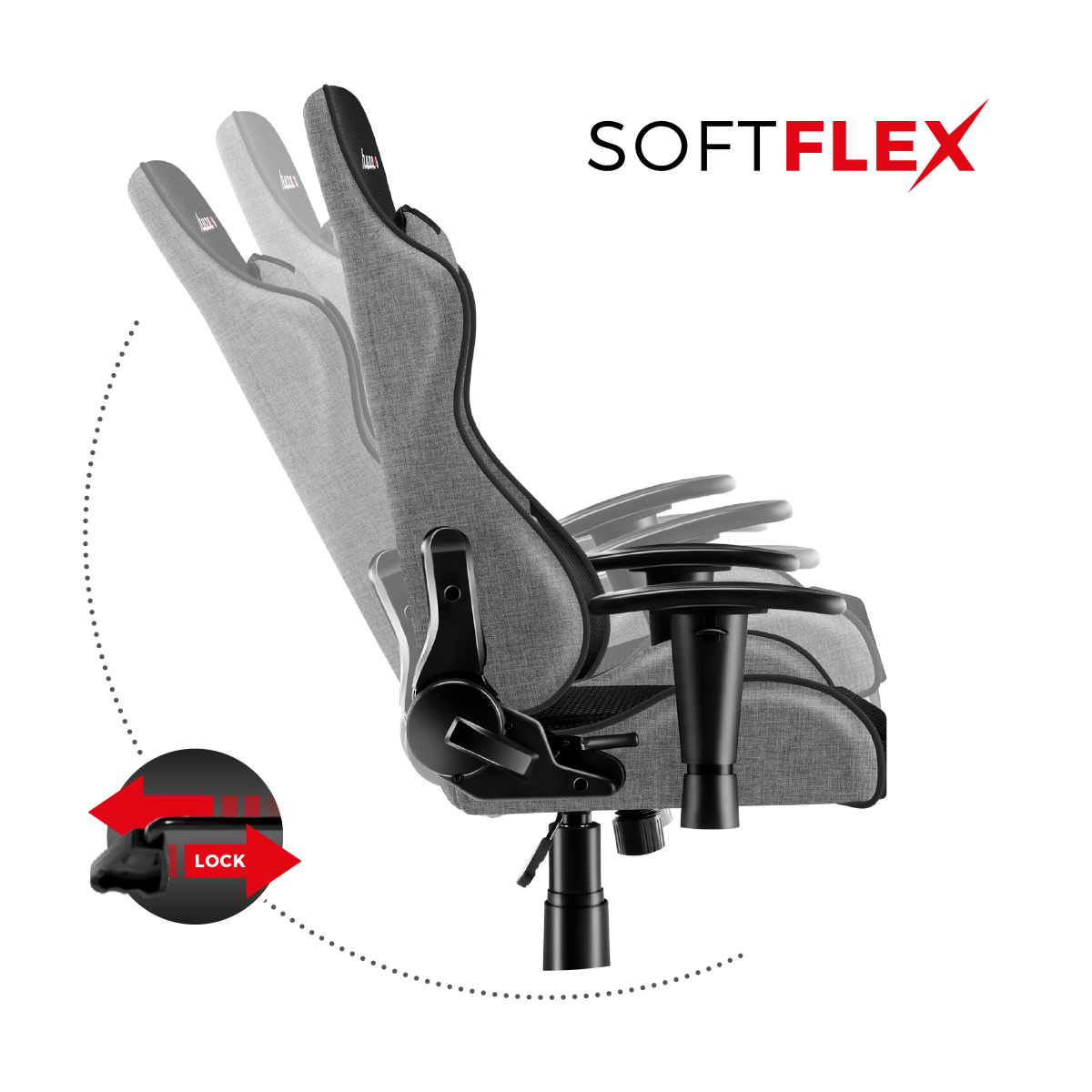 Scaun de gaming pentru copii HUZARO RANGER 6.0 Grey Mesh