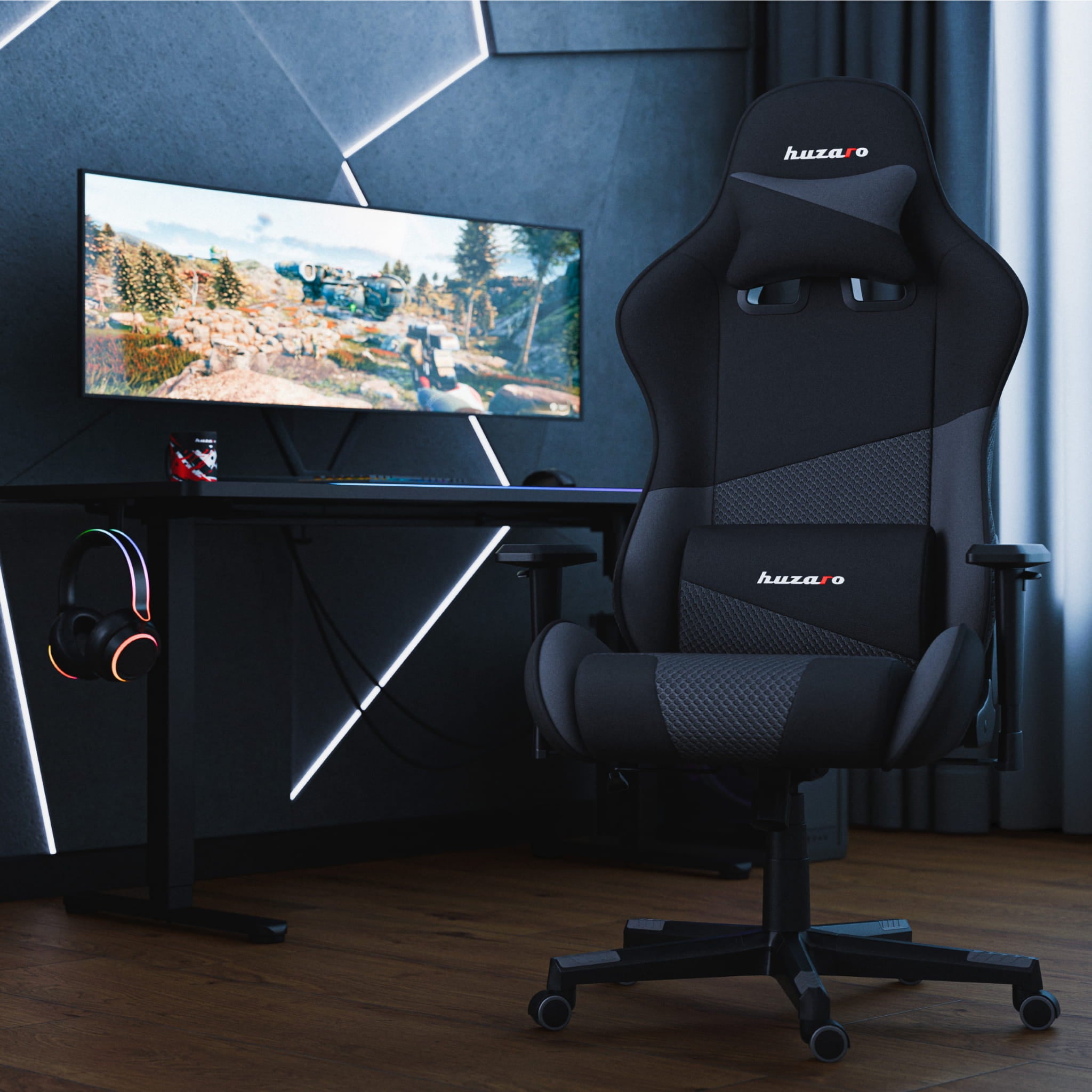 Fotoliu de gaming HUZARO FORCE 6.2 Grey Mesh
