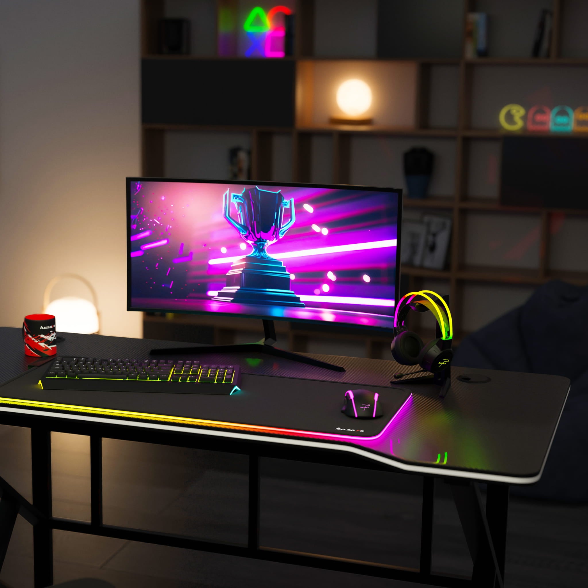 Huzaro Hero 1.6 negru 120 cm birou de gaming