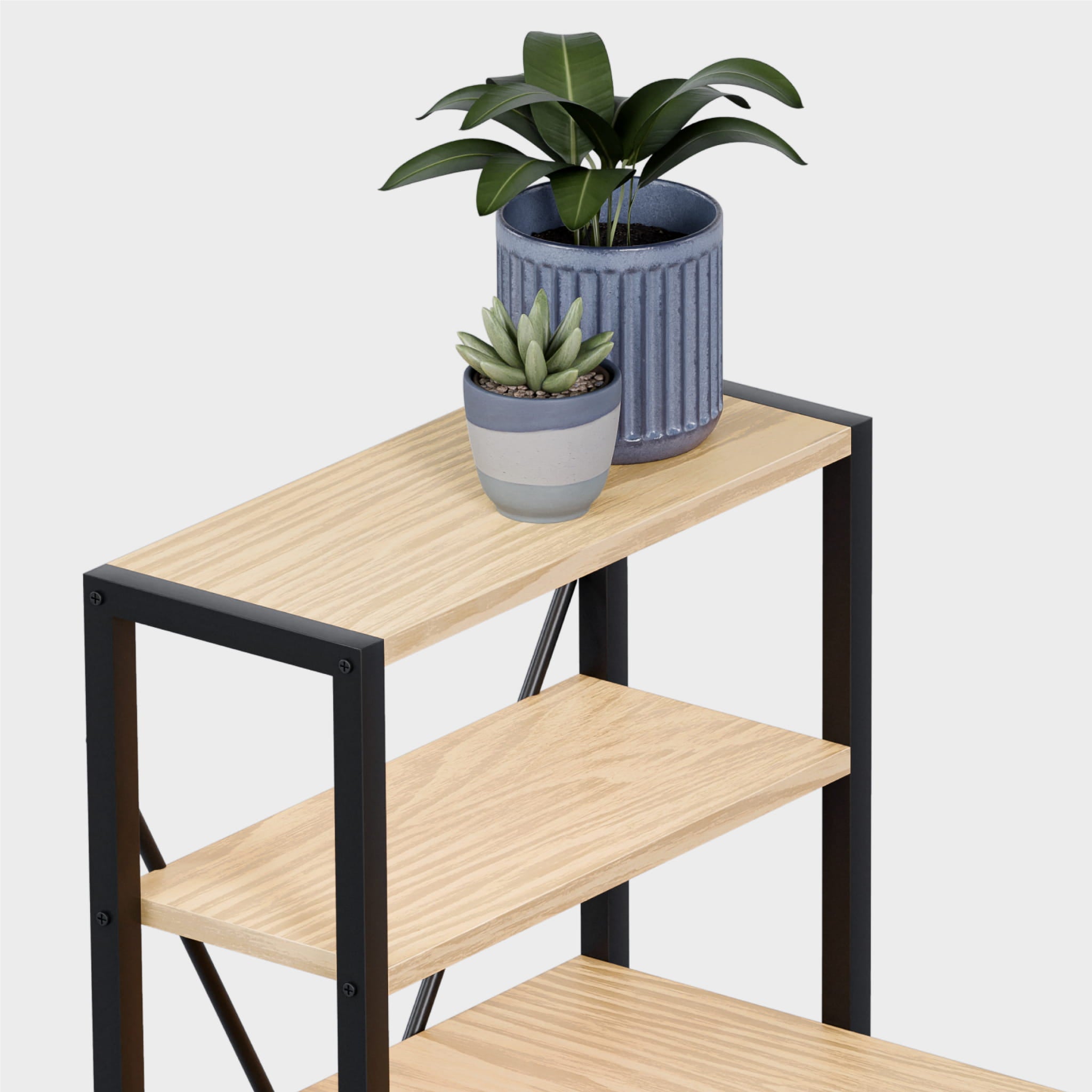 Birou de colț cu rafturi Mark Adler Leader 5.9 Craft 145 cm