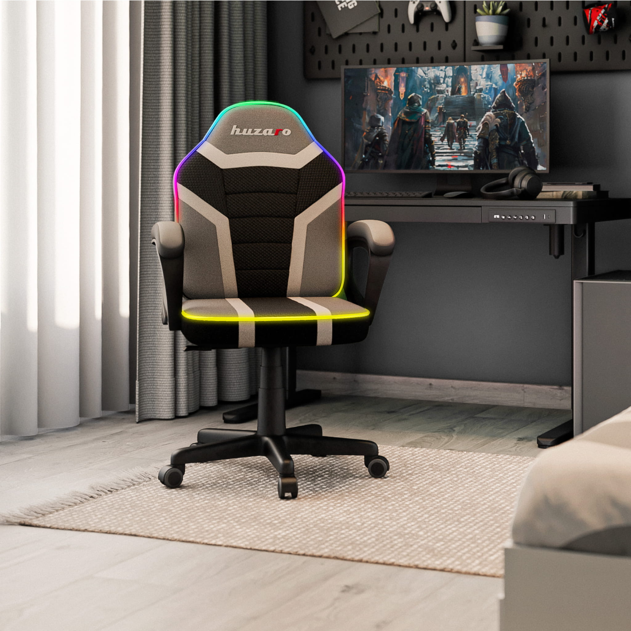 Scaun de gaming pentru copii Huzaro Ranger 1.0 RGB