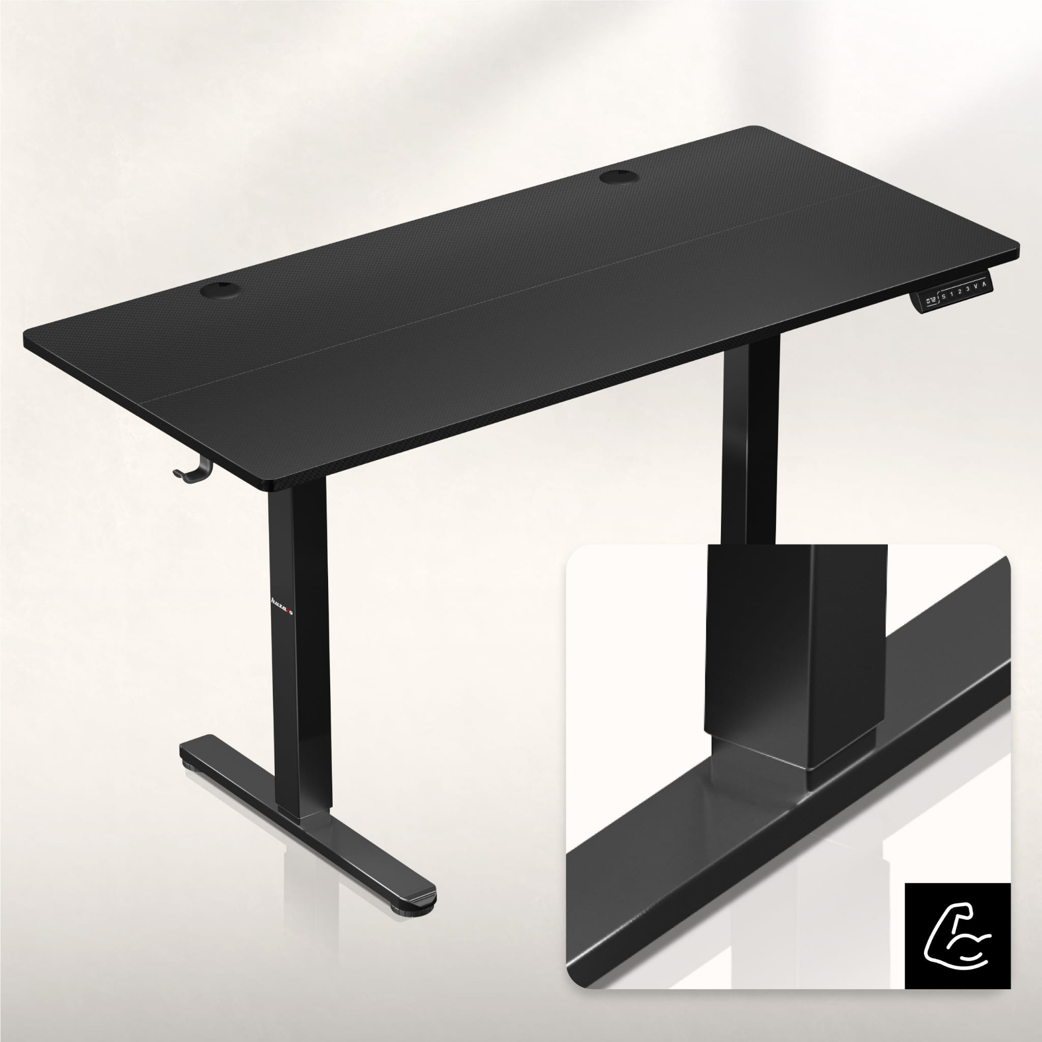 Huzaro Hero 8.2 Black 120 cm birou electric