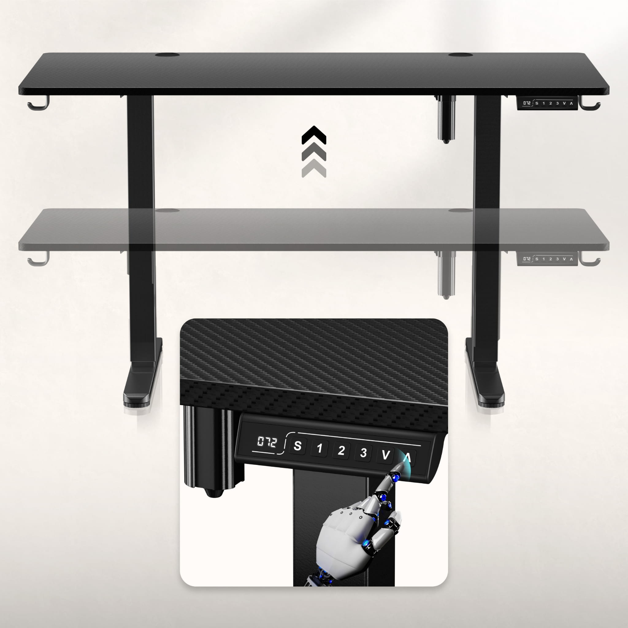 Huzaro Hero 8.2 Black 120 cm birou electric