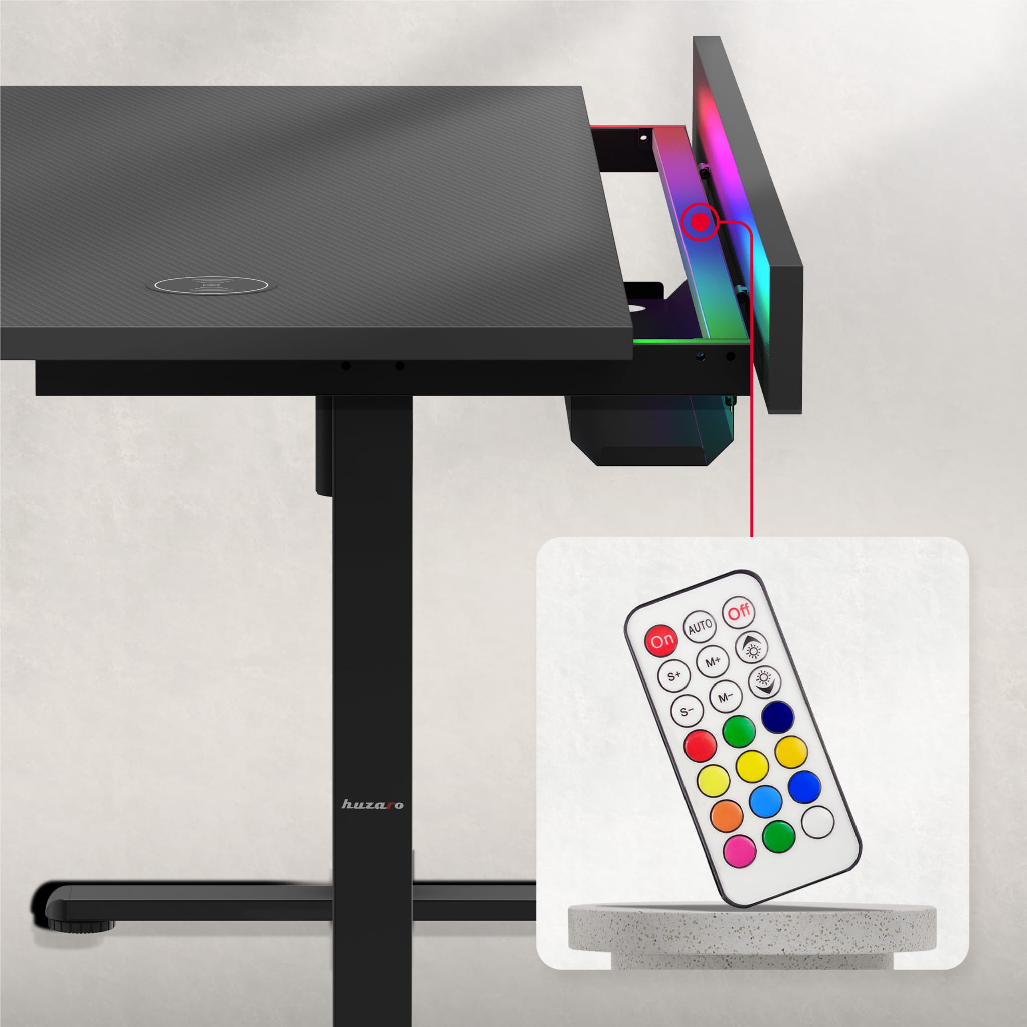 Huzaro Hero 8.7 RGB LED birou electric 140 cm