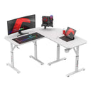 Huzaro Hero 7.3 White birou de gaming de colț cu înălțime reglabilă