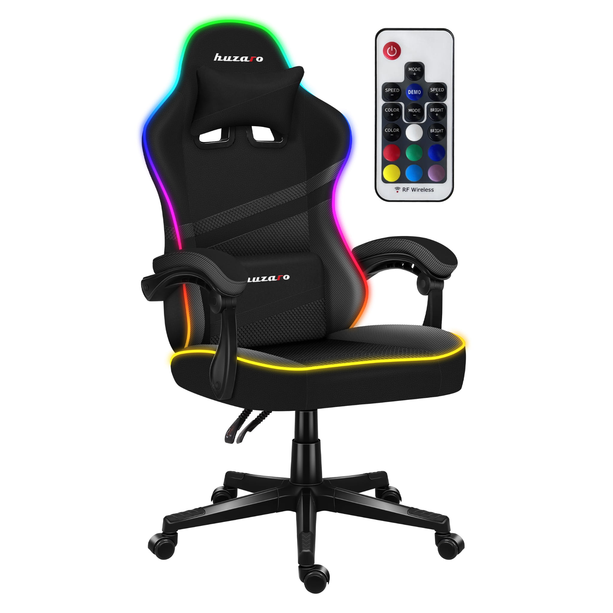 Huzaro FORCE 4.4 RGB Black Mesh Gaming Chair