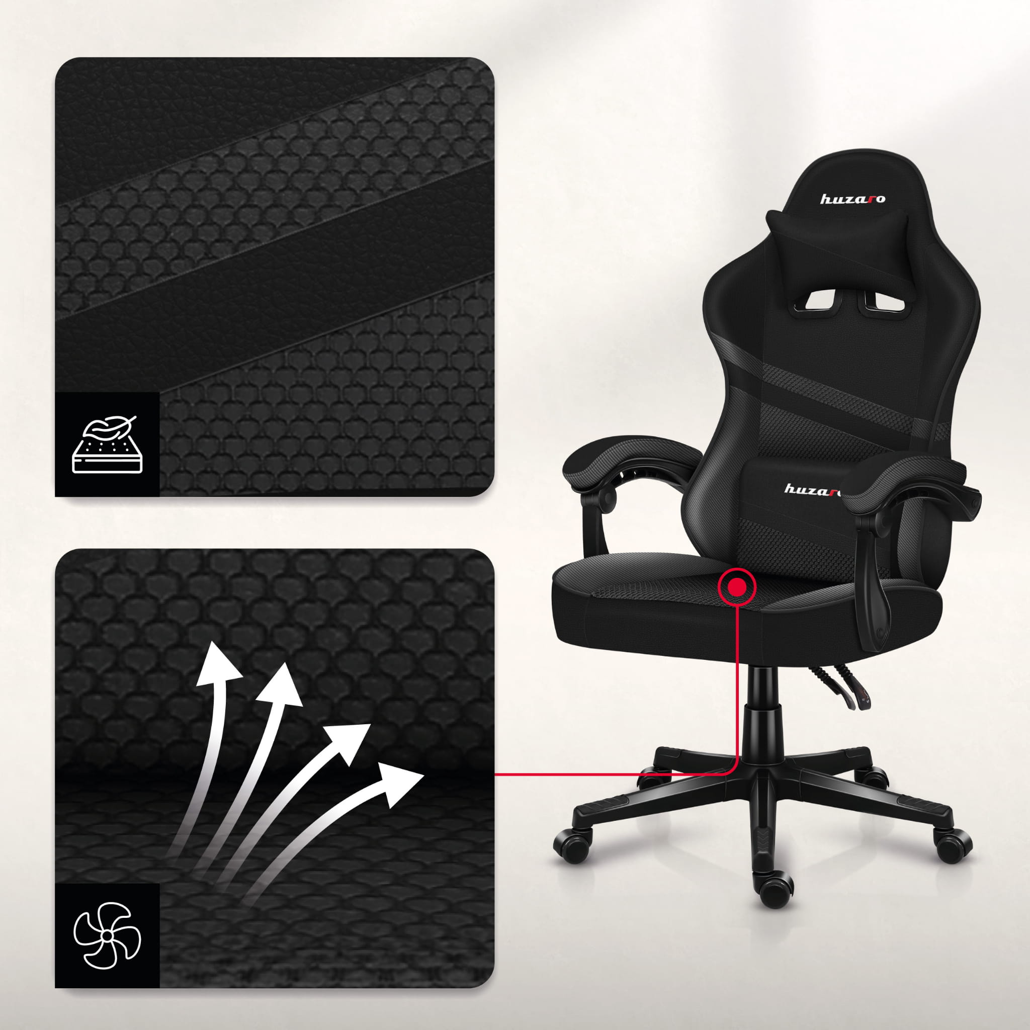 Fotoliu de gaming HUZARO FORCE 4.4 Carbon