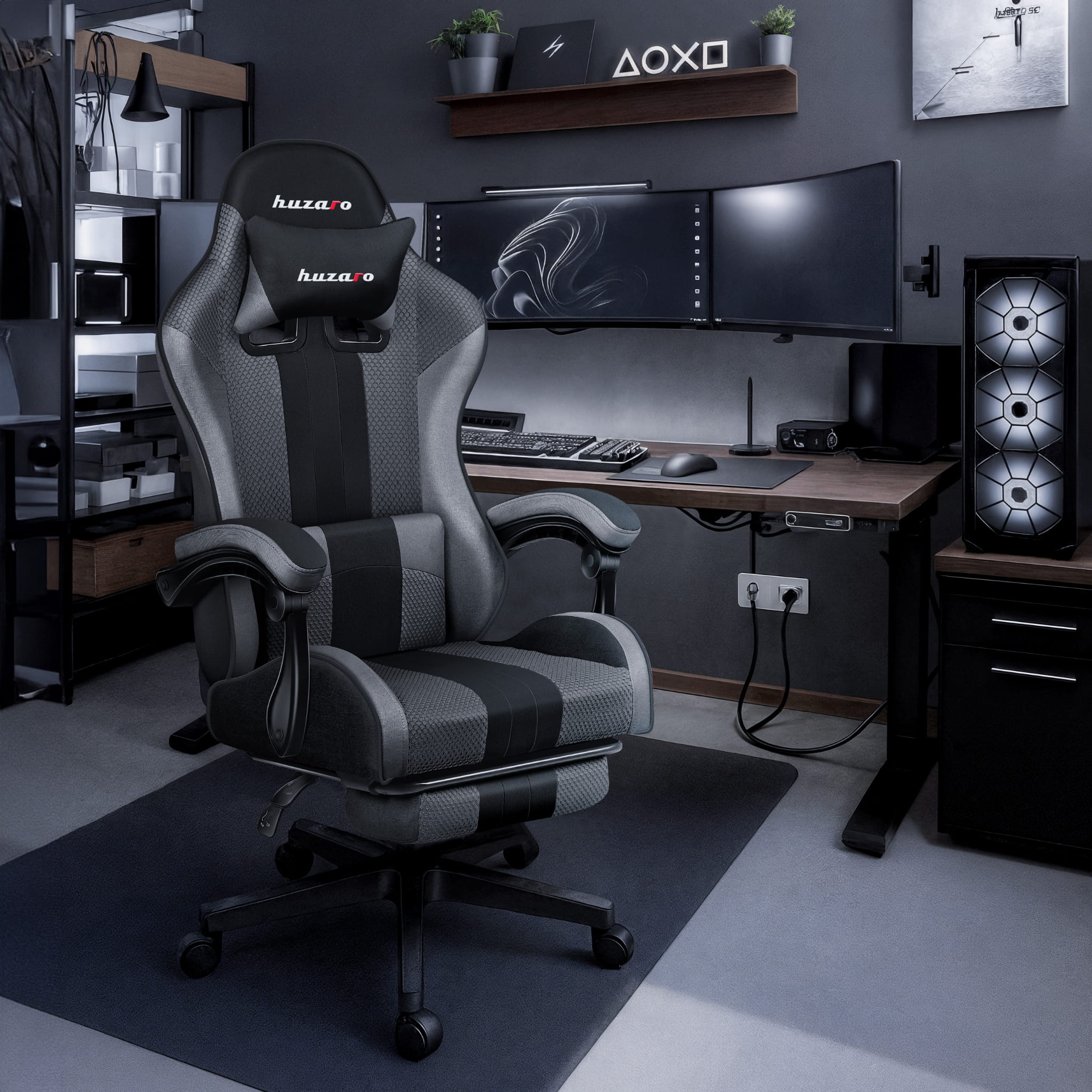 Scaun de gaming Huzaro Force 4.7 Grey Mesh