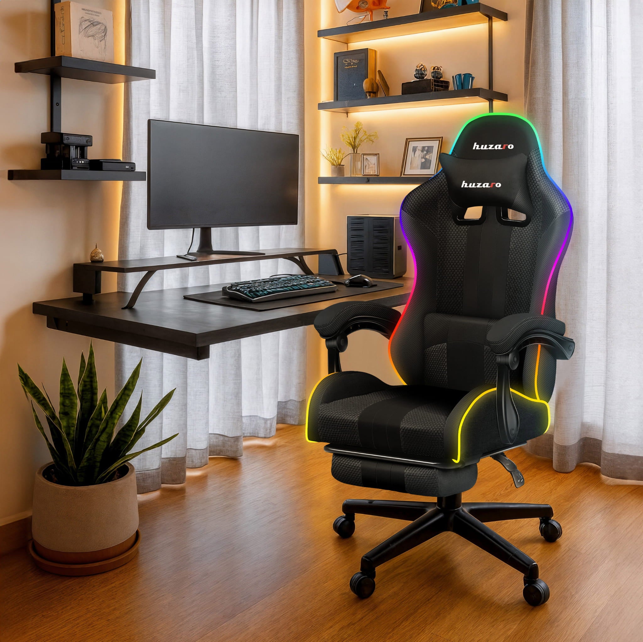 Scaun de gaming HUZARO Force 4.7 RGB Mesh