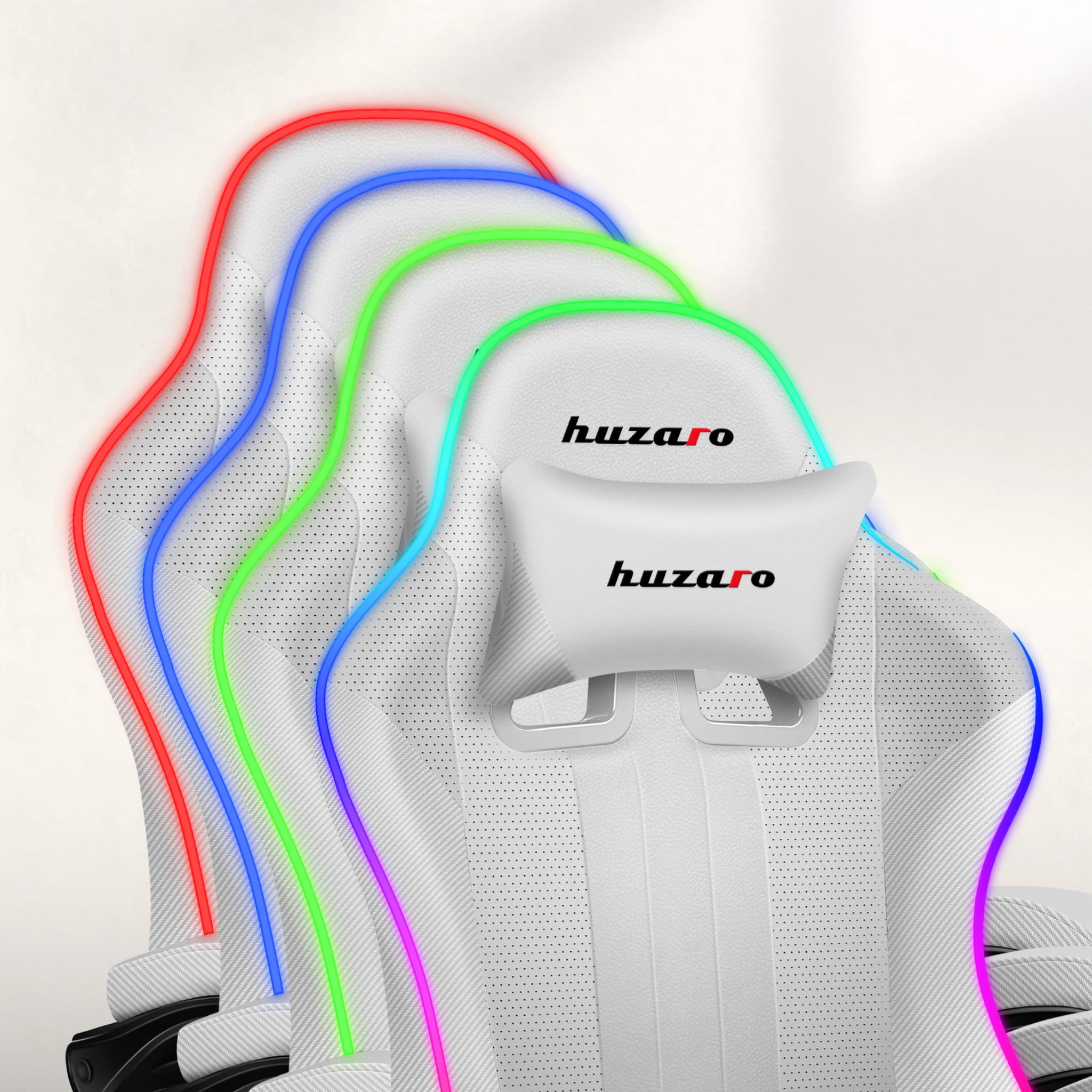 HUZARO Force 4.7 Fotoliu de gaming RGB alb