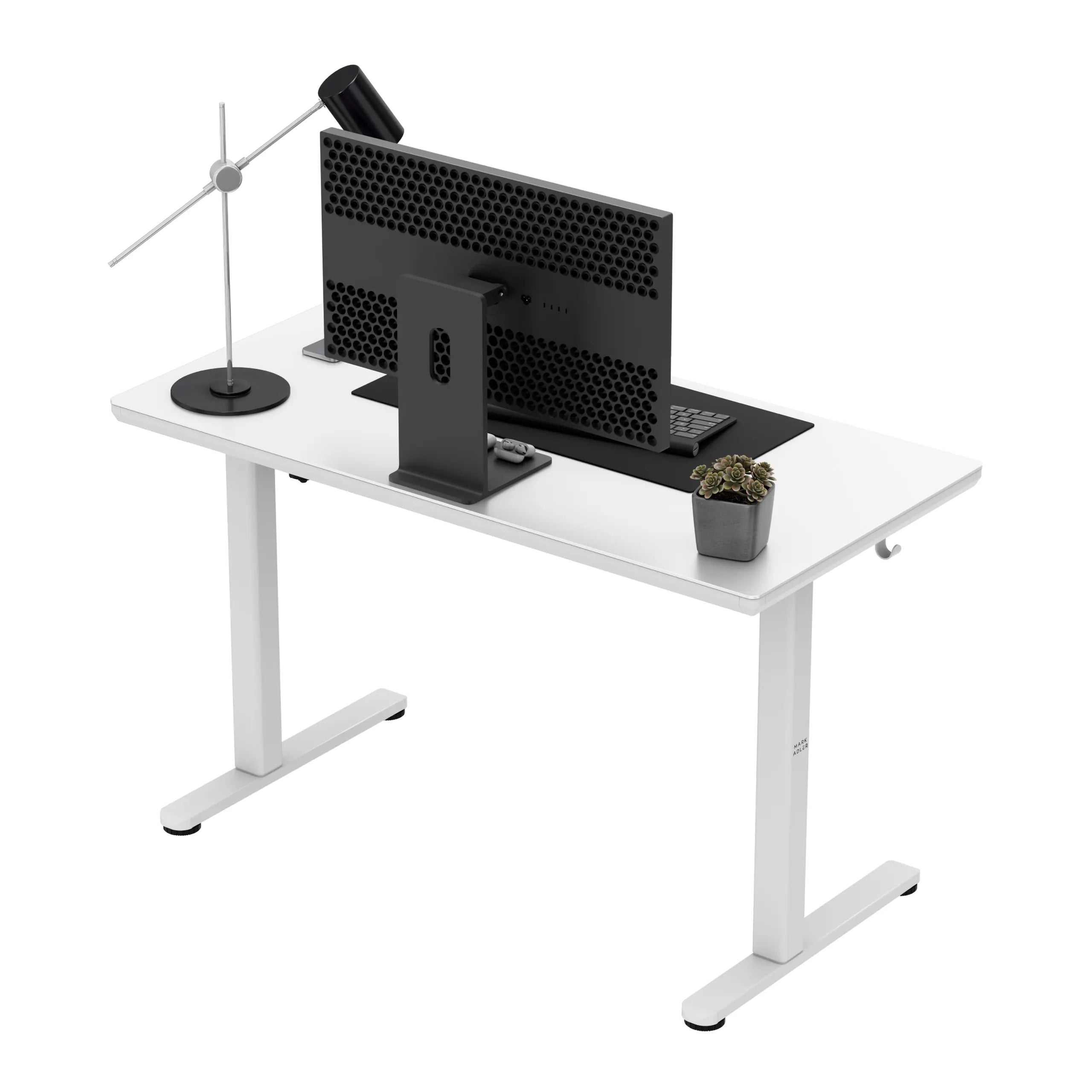 Mark Adler Leader 8.5 Birou electric alb cu blat din sticlă