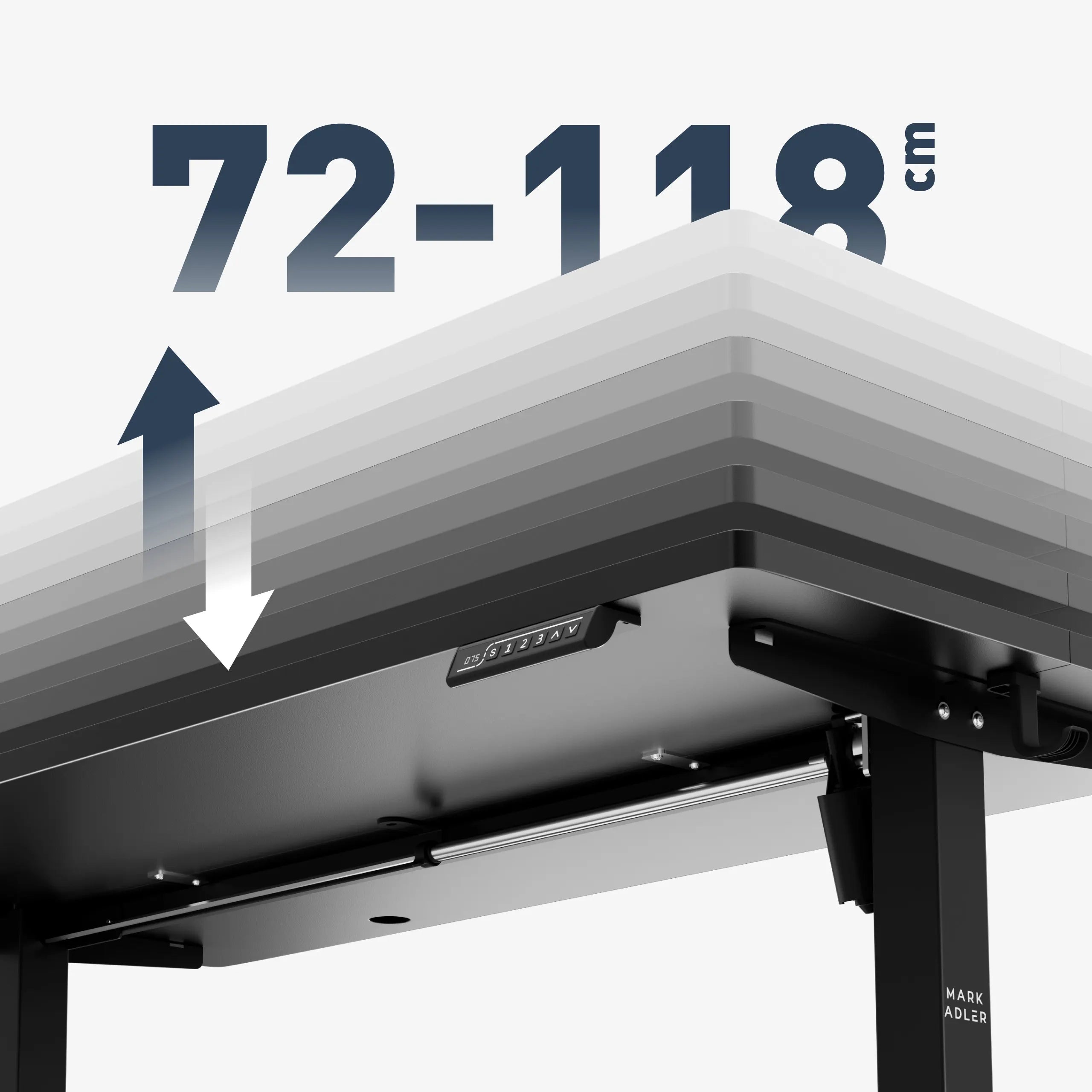 Birou electric Mark Adler Leader 7.3 Black 140 cm