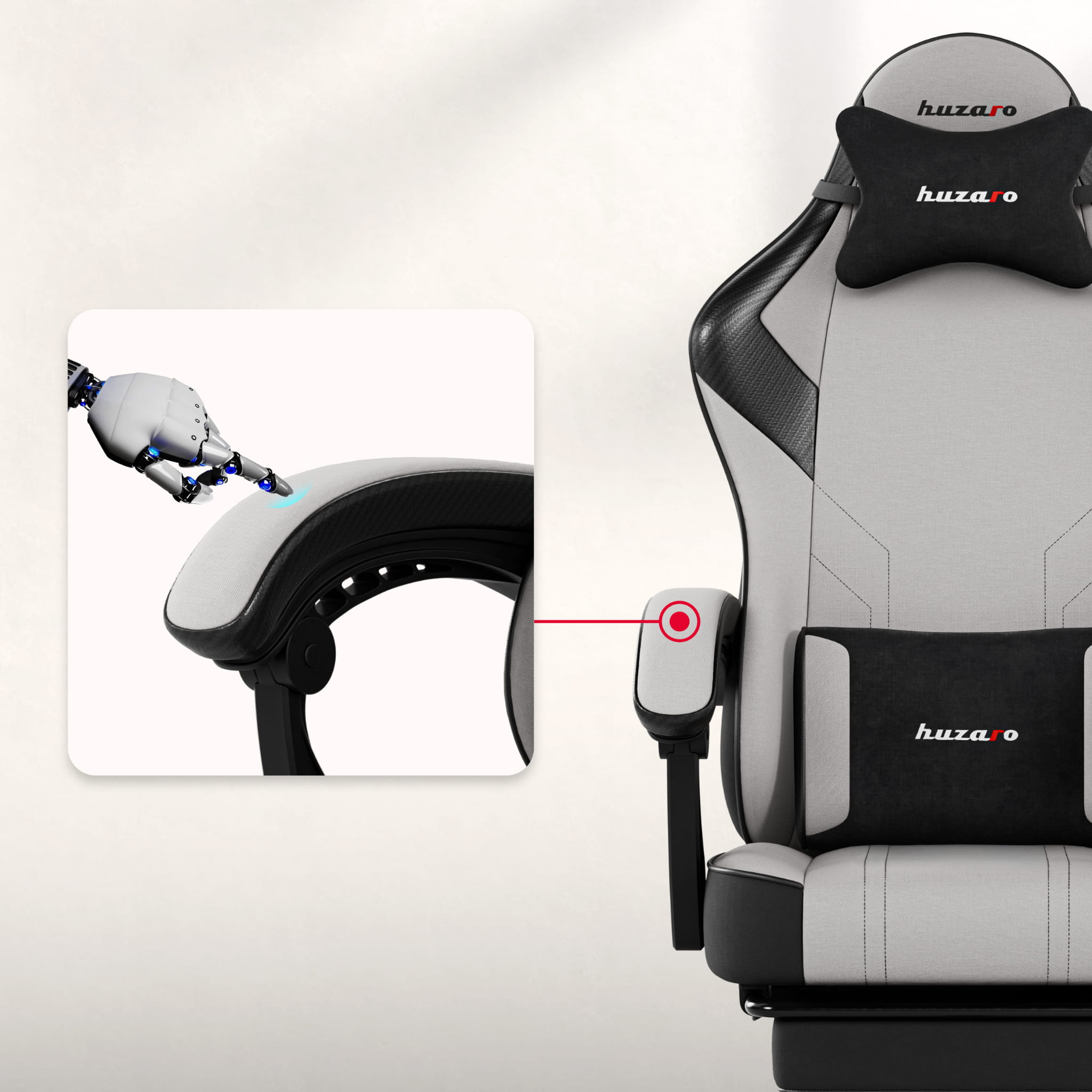 Scaun de gaming Huzaro Force 3.7 Grey