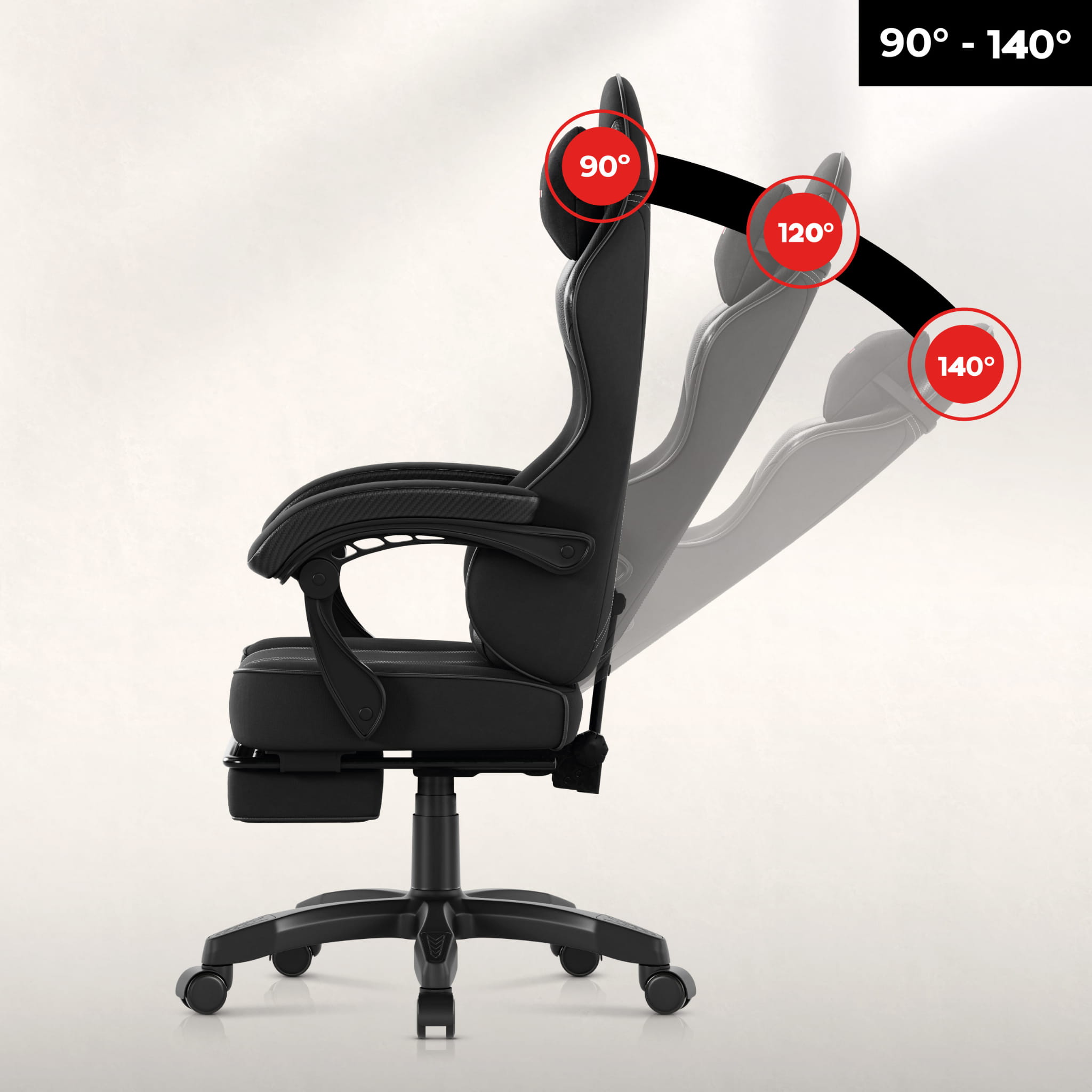 Scaun de gaming Huzaro Force 3.7 Carbon Black