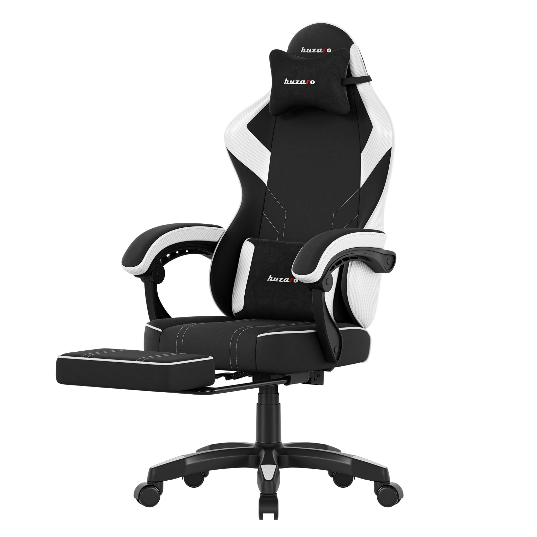 Scaun de gaming Huzaro Force 3.7 White Carbon