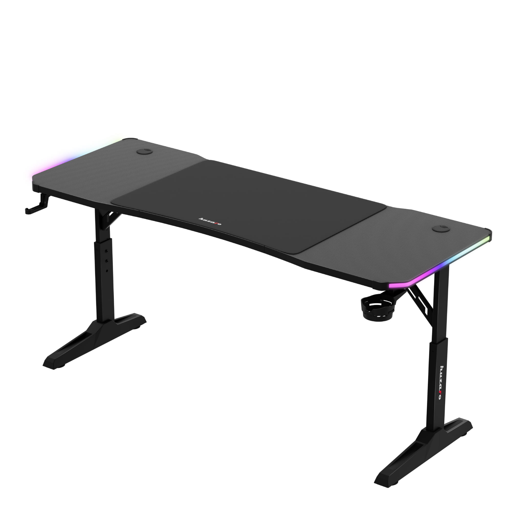 Birou Gaming LED Huzaro Hero 4.6 RGB Black 160 cm