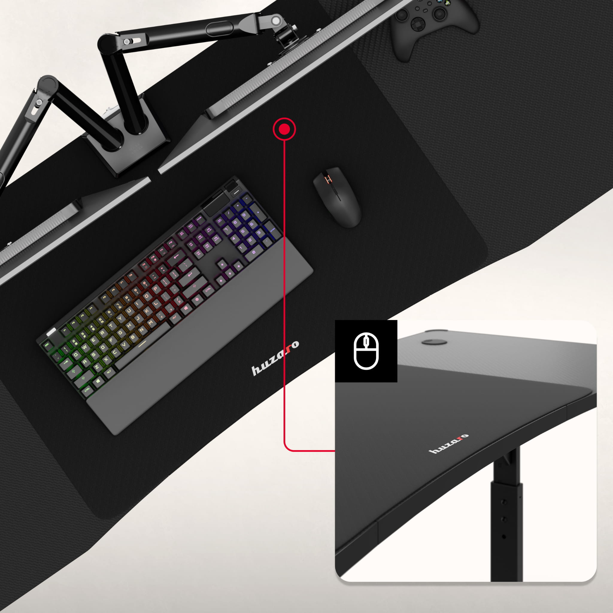 Mousepad XXL stilat inclus în set