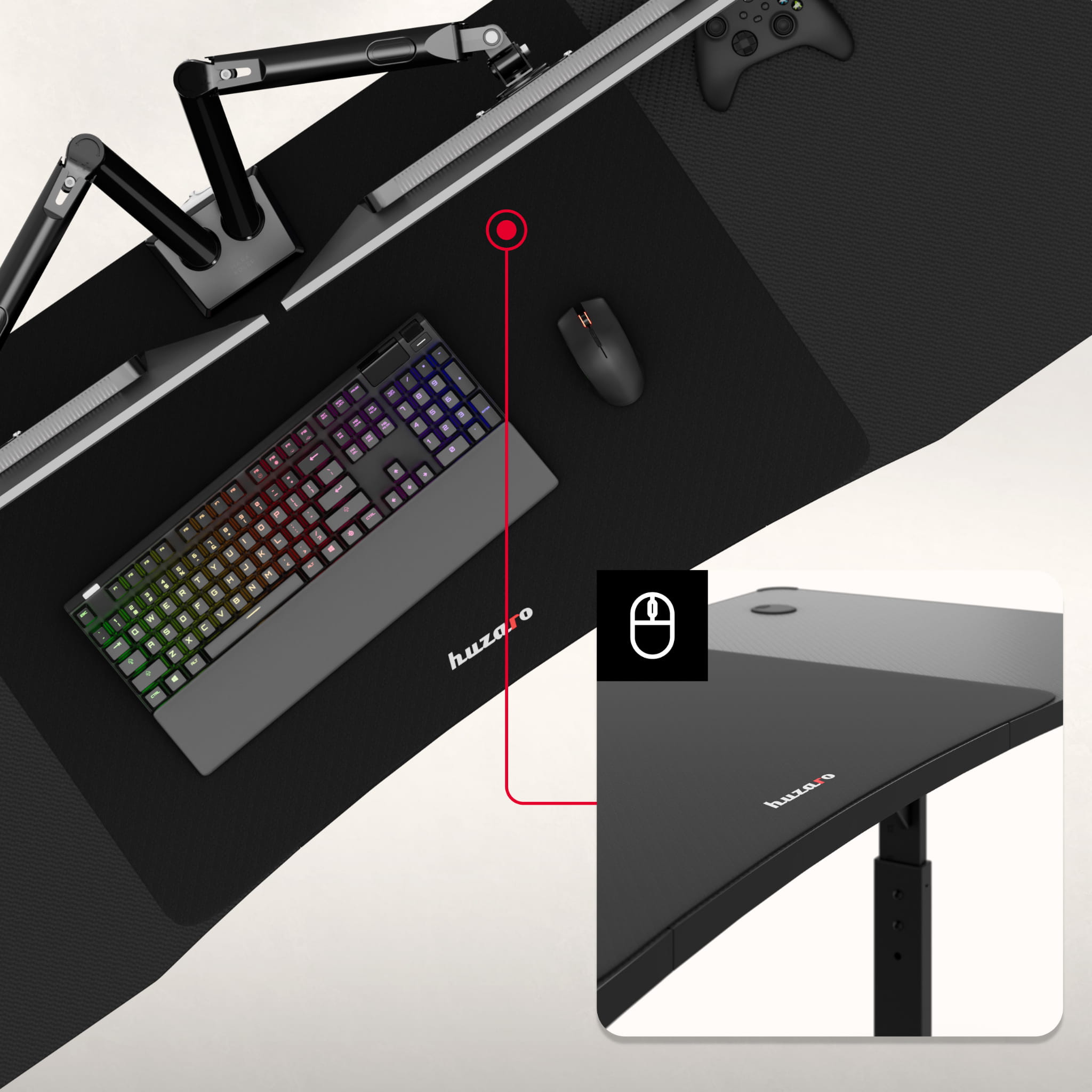 Mousepad XXL stilat inclus în set