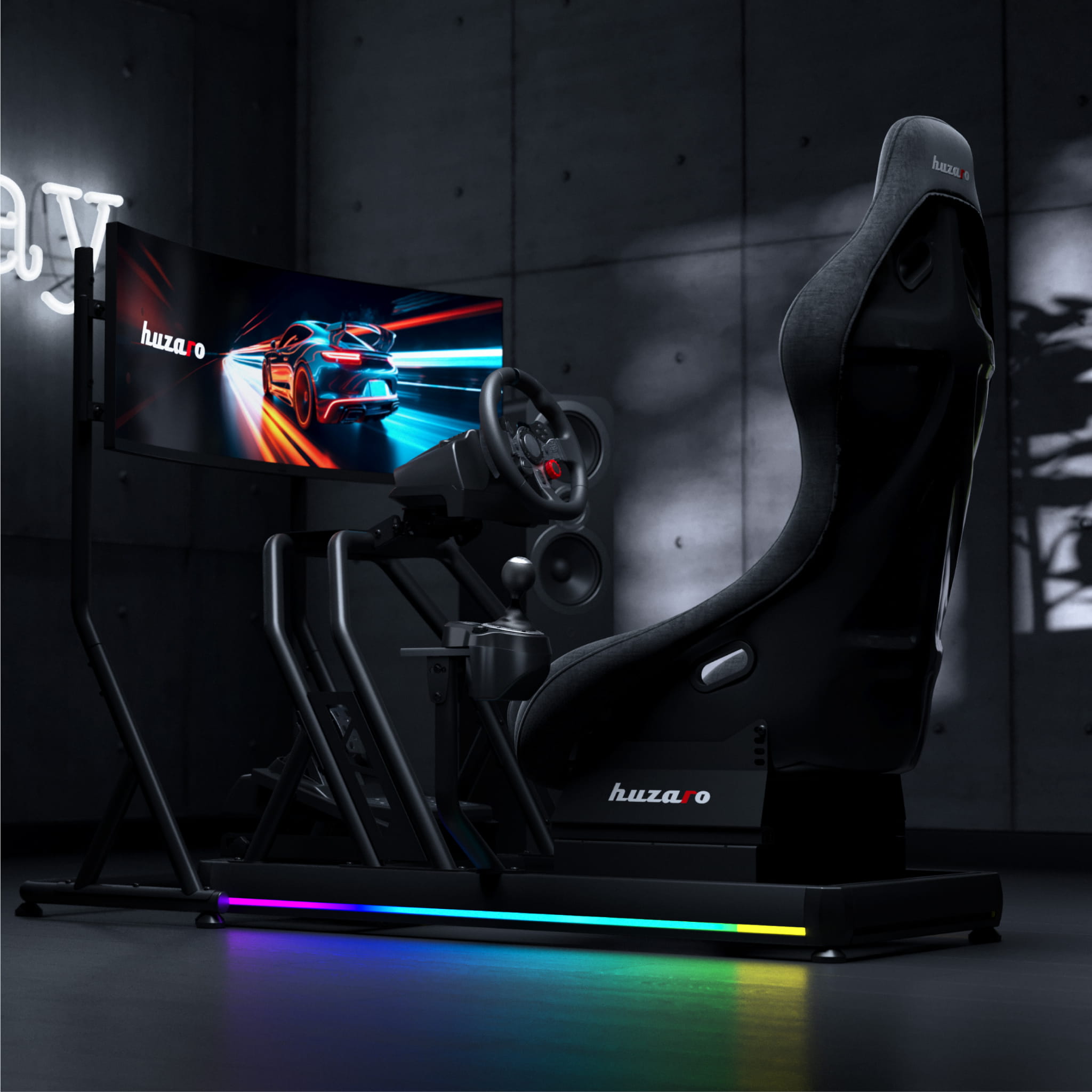 Huzaro Speed 9.1 sim curse TV stand