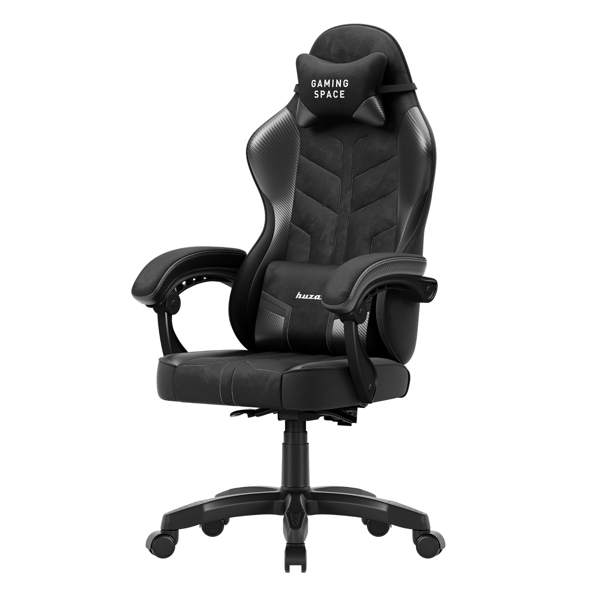 Scaun gaming din catifea Huzaro Force 2.7 Black Carbon