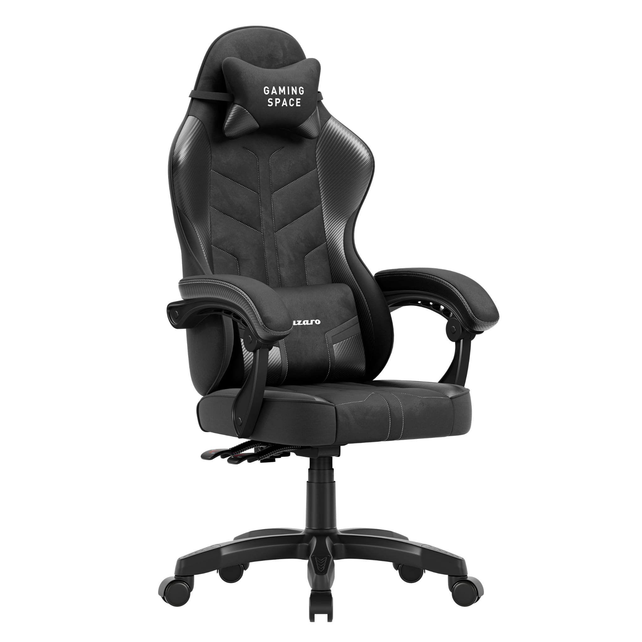 Scaun gaming din catifea Huzaro Force 2.7 Black Carbon