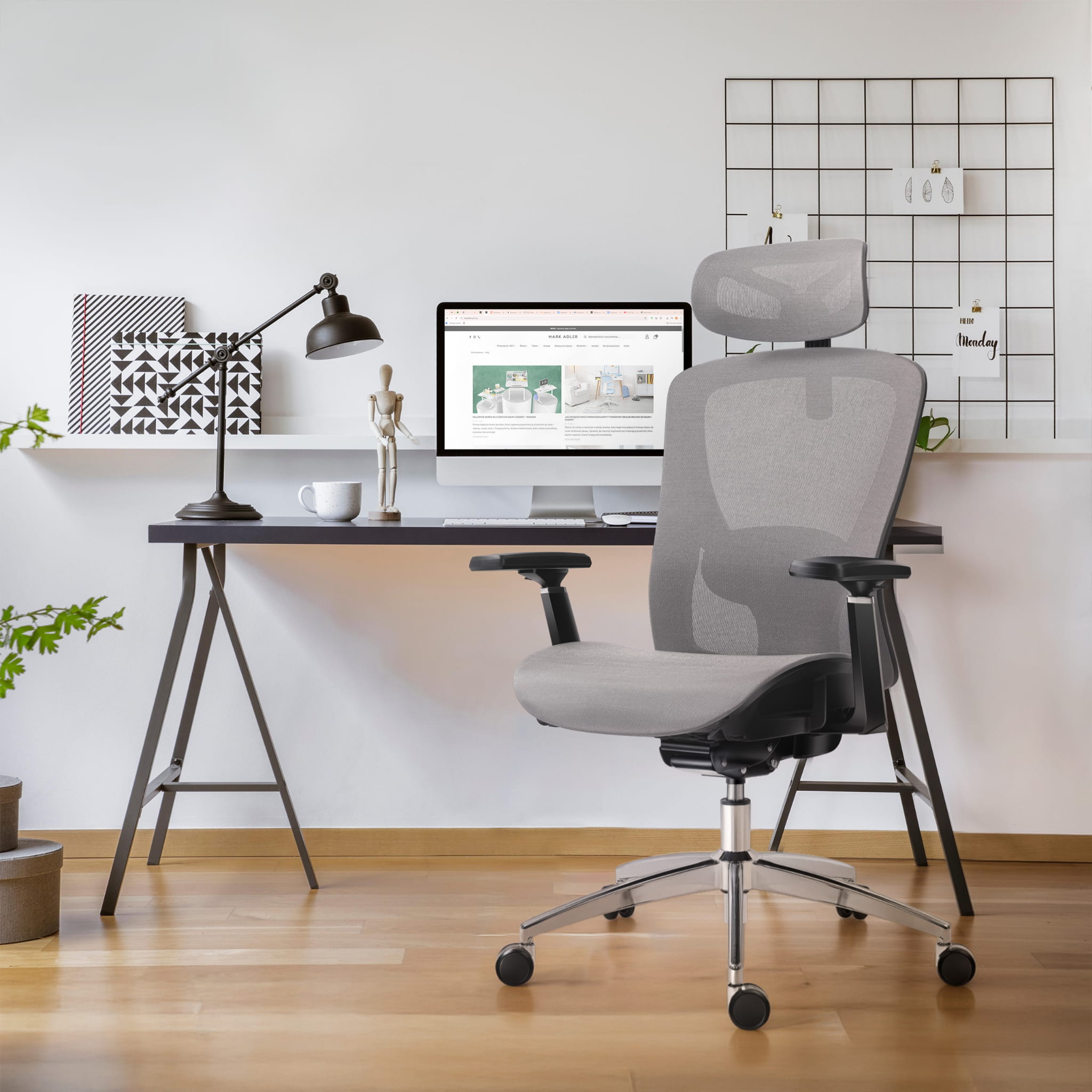 Scaun ergonomic Mark Adler Expert 5.3 Grey Mesh