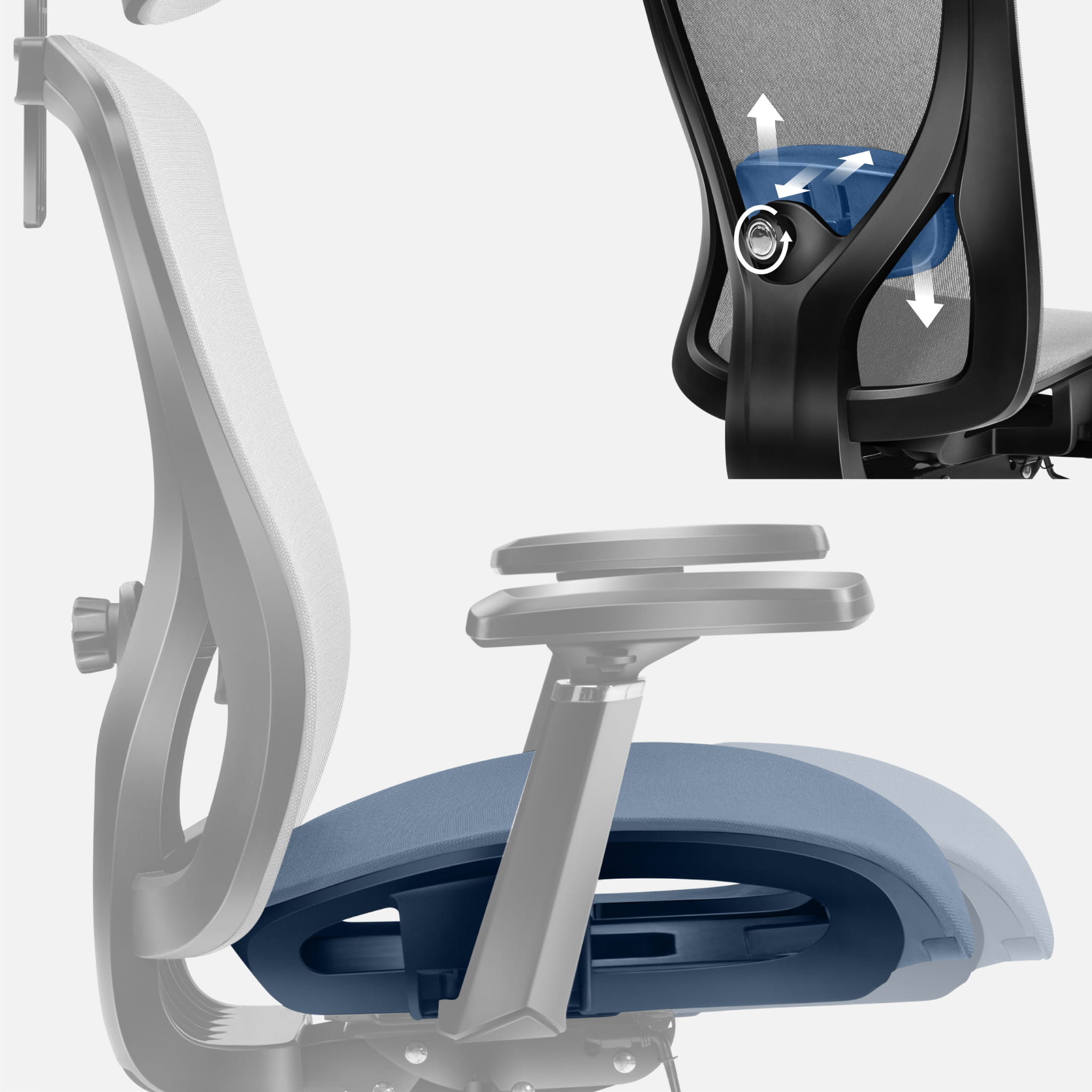Scaun ergonomic Mark Adler Expert 5.3 Grey Mesh