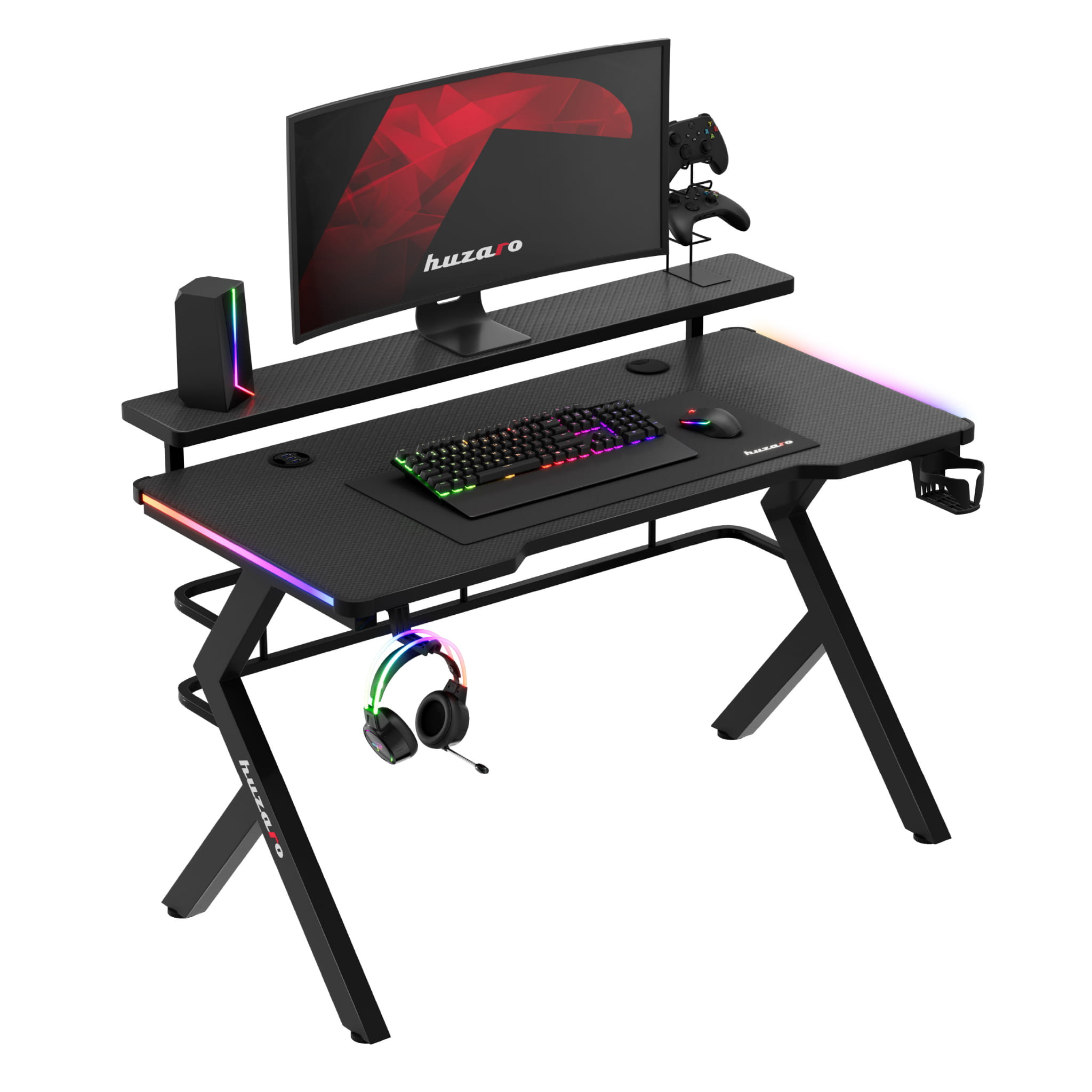 Huzaro Hero 5.0 RGB LED birou de gaming 120 cm