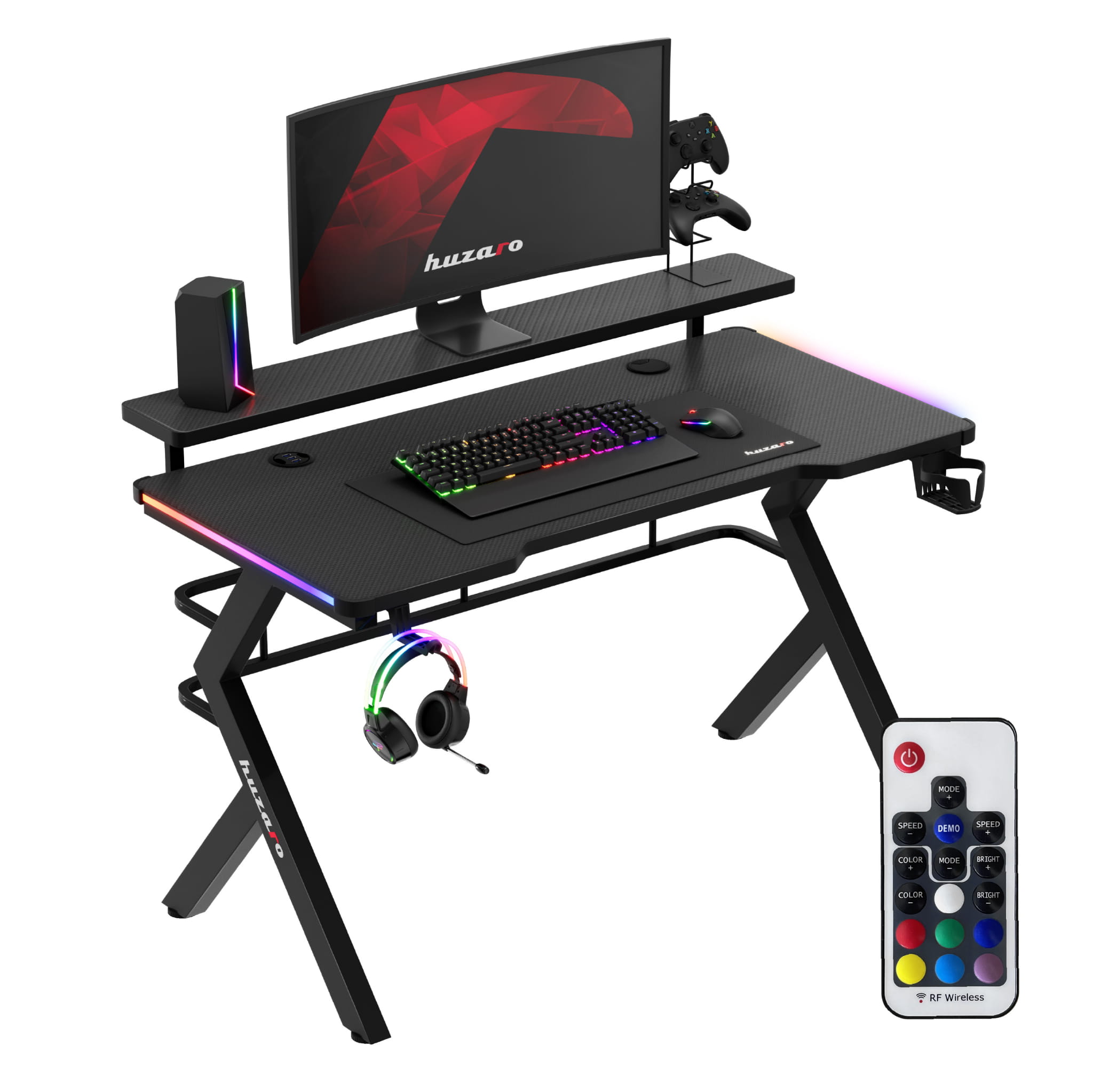 Huzaro Hero 5.0 RGB LED birou de gaming 120 cm