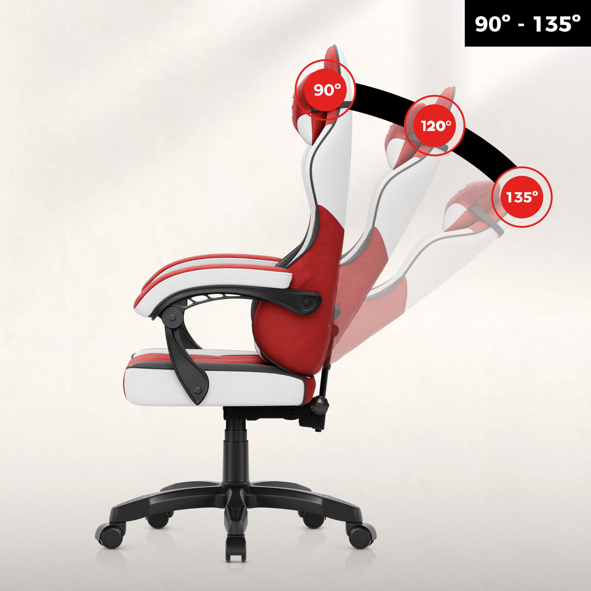 Scaun de gaming din catifea Huzaro Force 2.7 Red