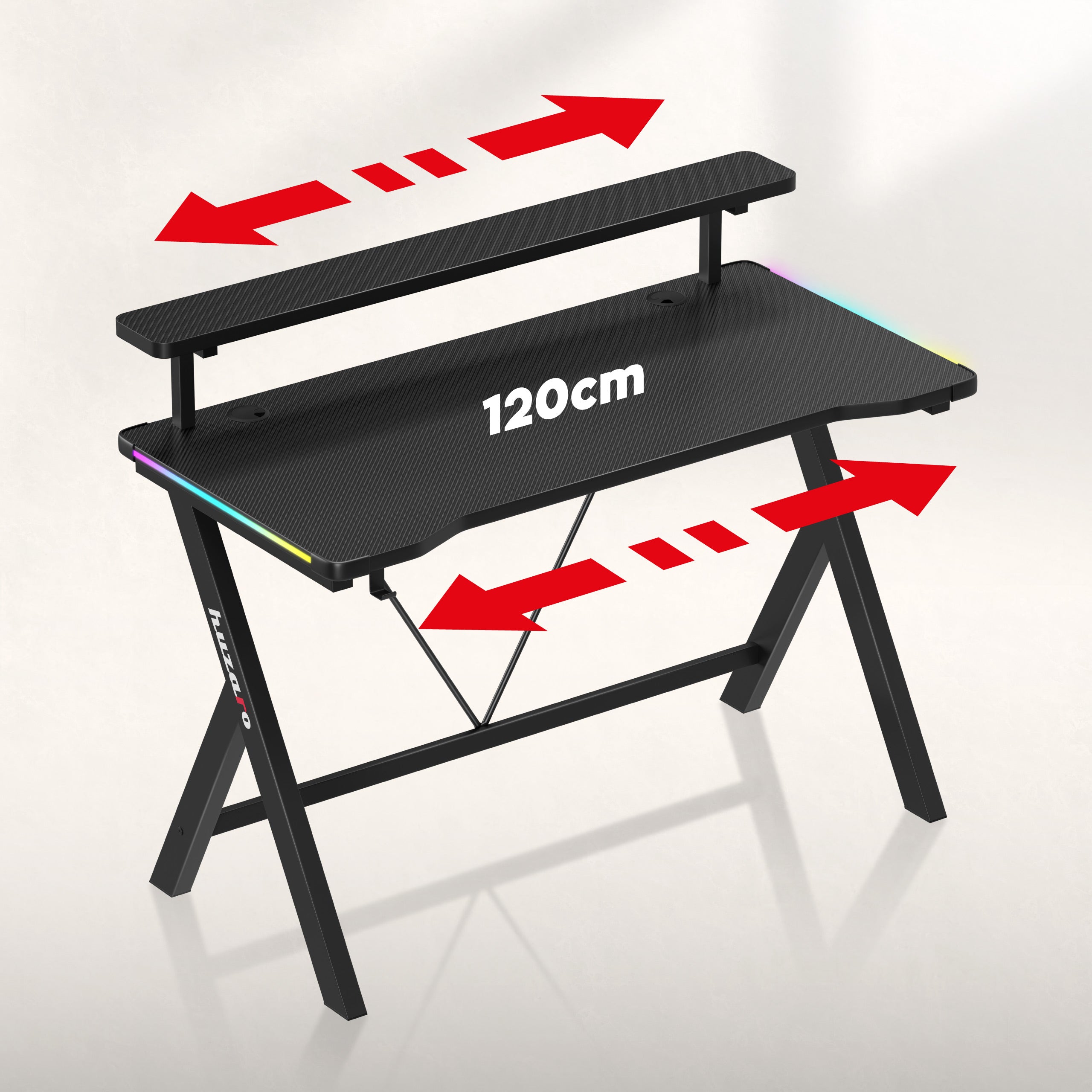 Birou gaming LED Huzaro Hero 1.9 RGB 120 cm