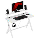 Birou gaming LED Huzaro Hero 1.9 RGB Alb 120 cm