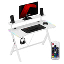 Birou gaming LED Huzaro Hero 1.9 RGB Alb 120 cm