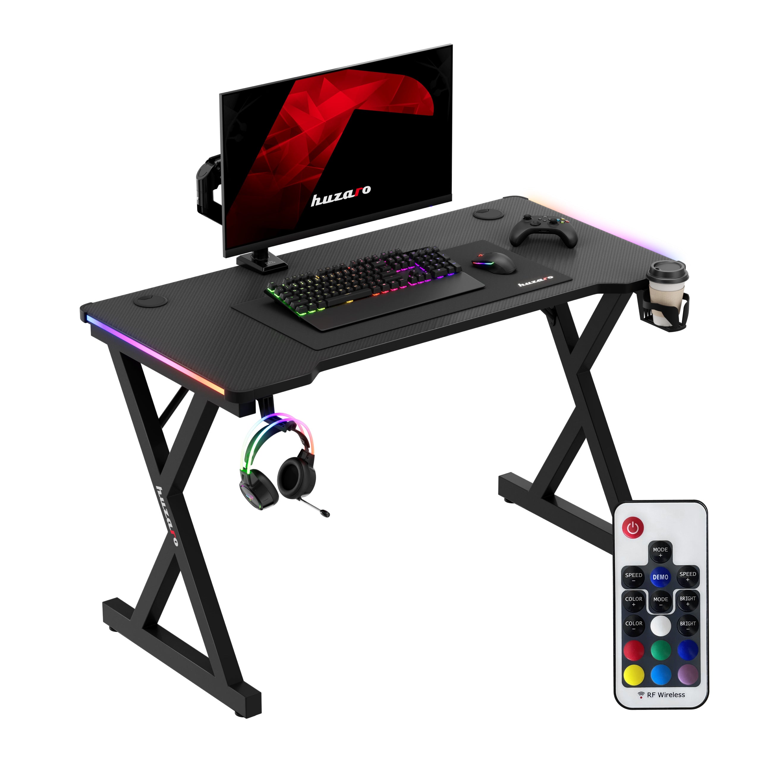 Birou Gaming LED Huzaro Hero 2.3 RGB 120 cm
