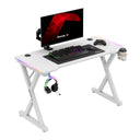 Birou gaming LED Huzaro Hero 2.3 RGB Alb 120 cm