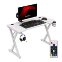 Birou gaming LED Huzaro Hero 2.3 RGB Alb 120 cm