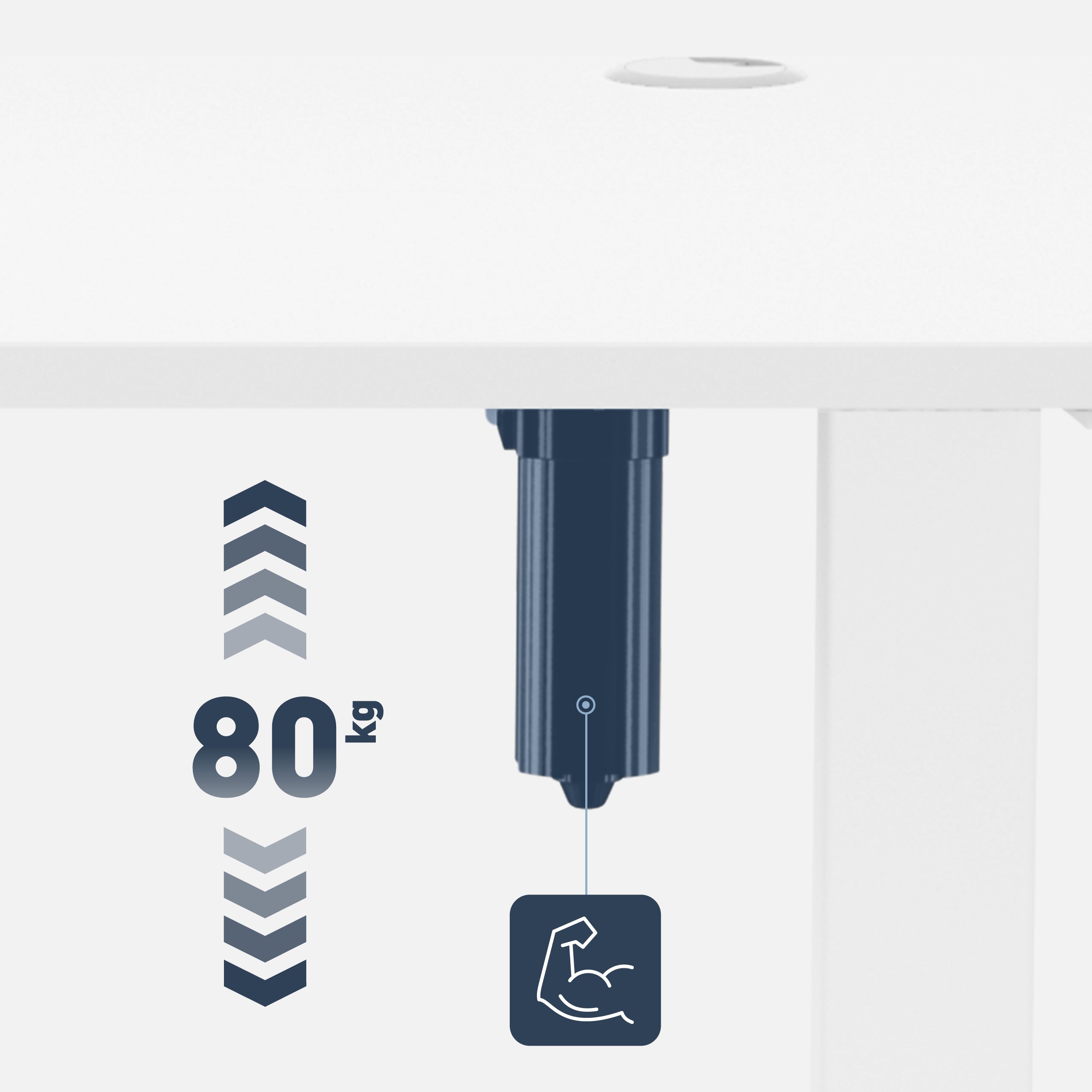 Birou electric Mark Adler Leader 7.0 White 120 cm