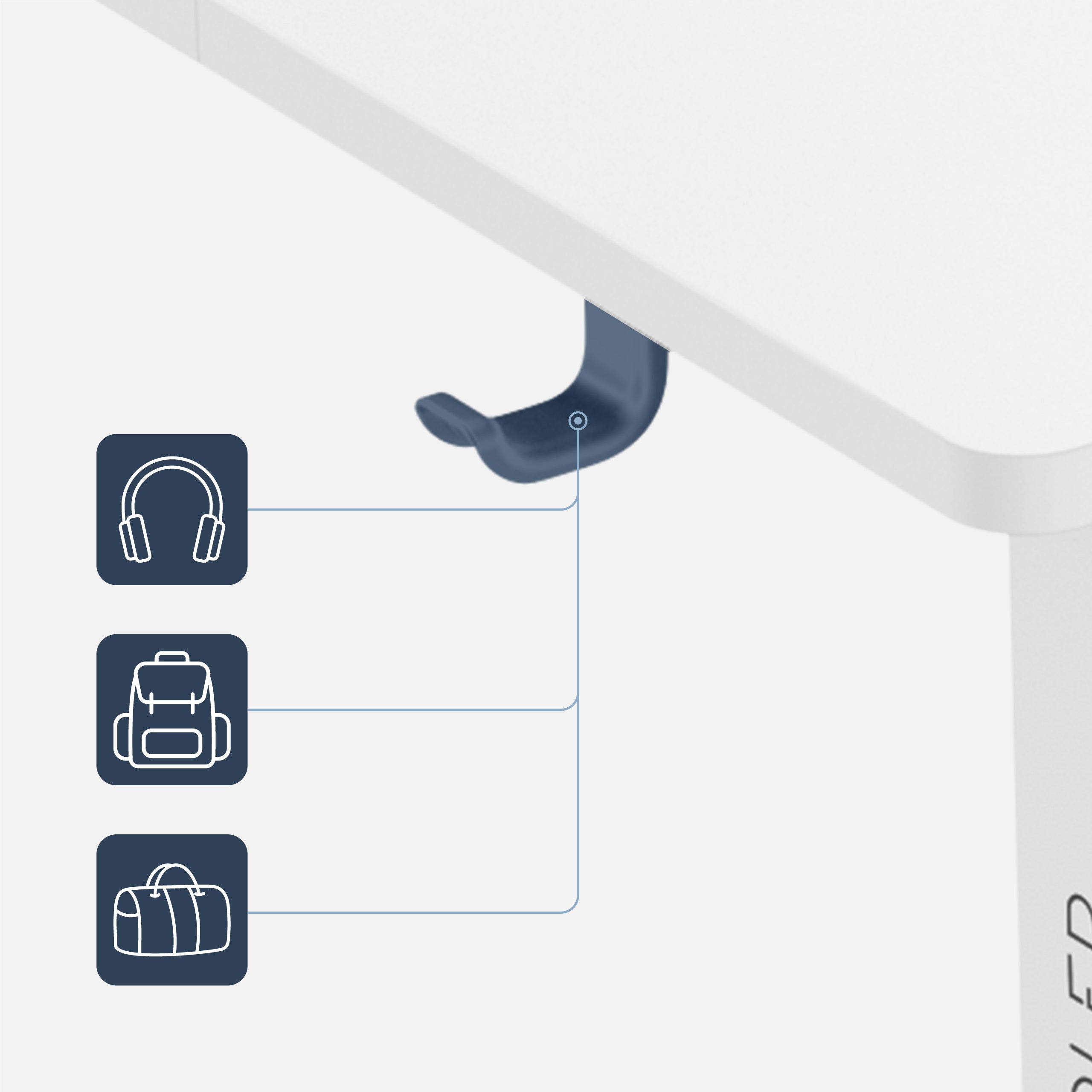 Birou electric Mark Adler Leader 7.0 White 120 cm