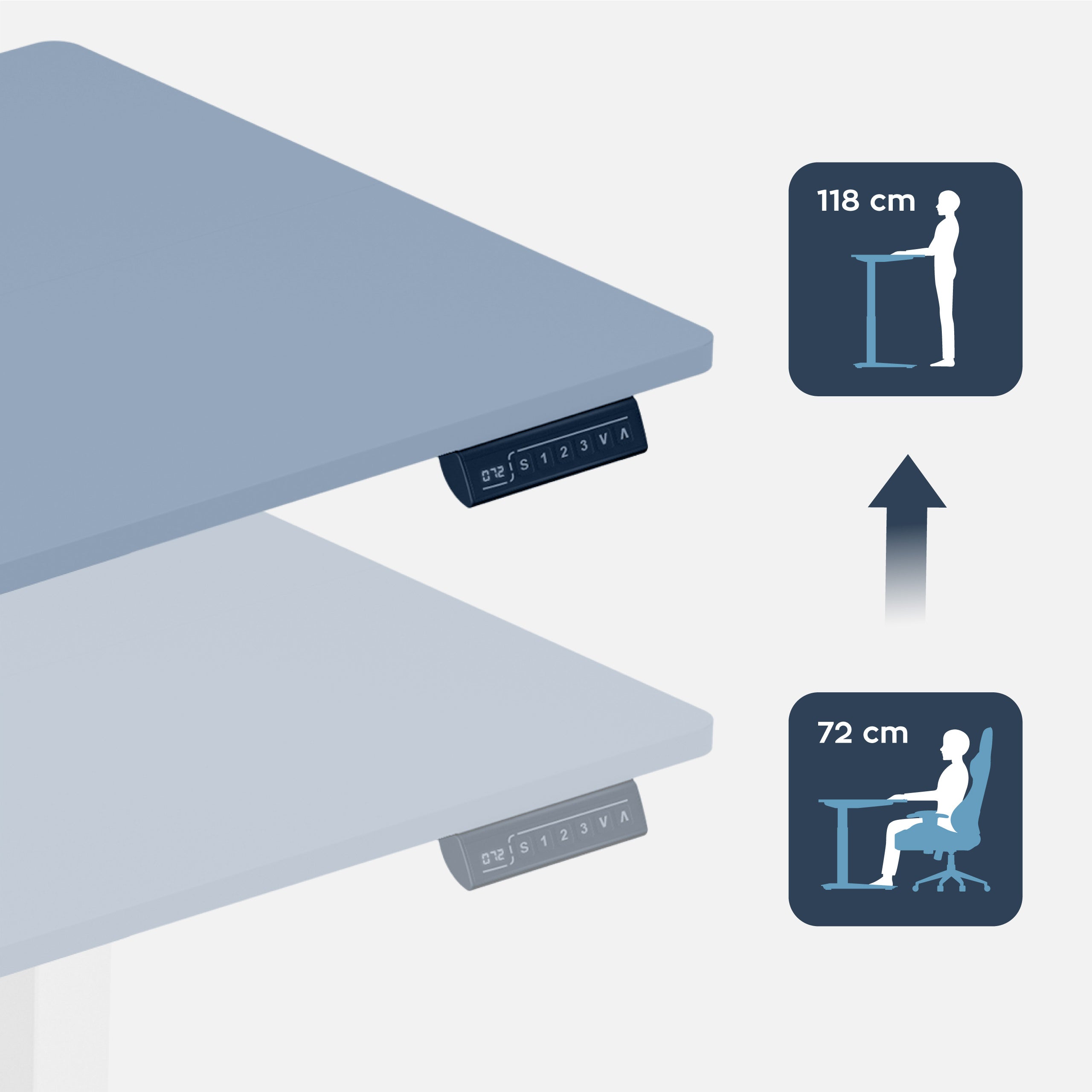Birou electric Mark Adler Leader 7.0 White 120 cm