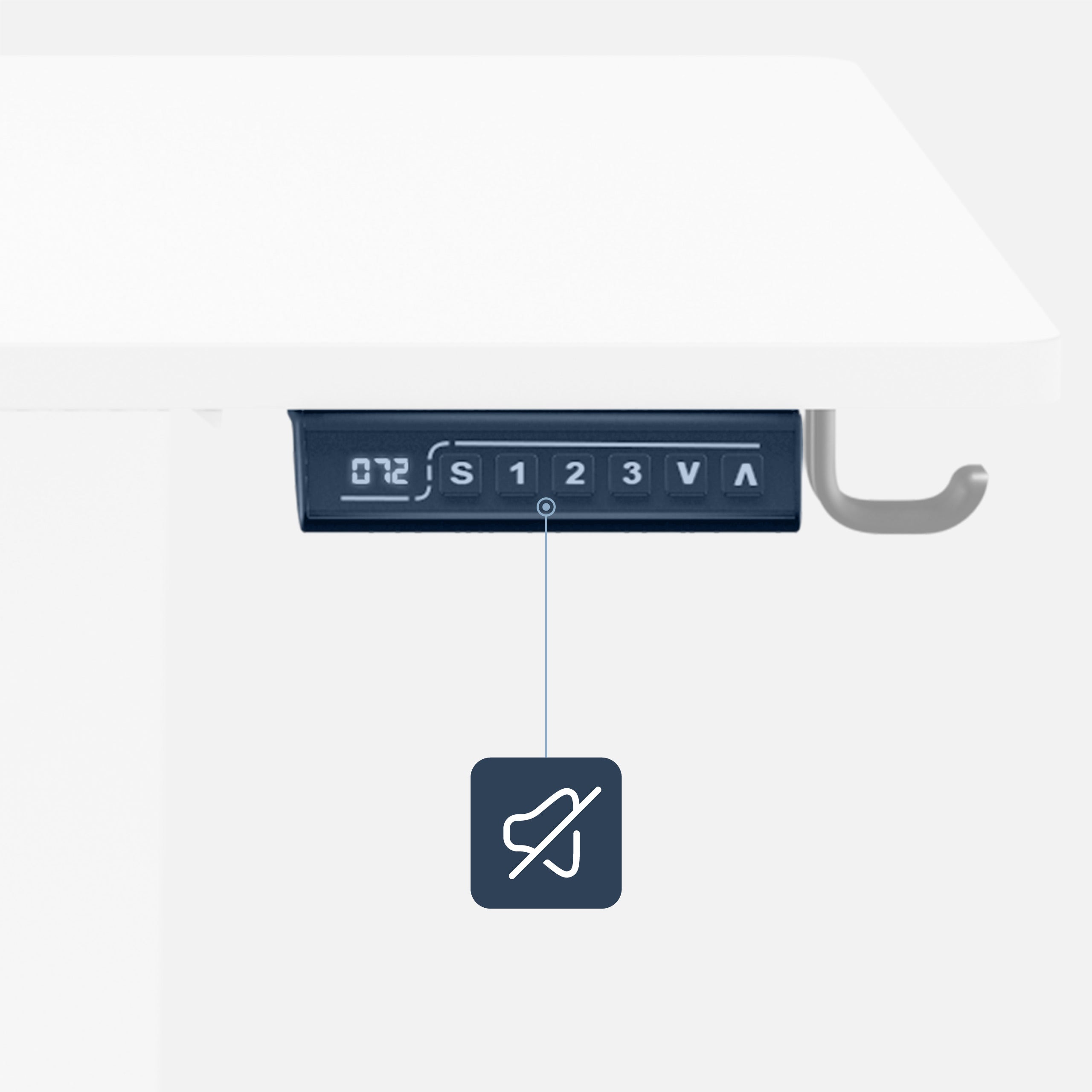 Birou electric Mark Adler Leader 7.0 White 120 cm