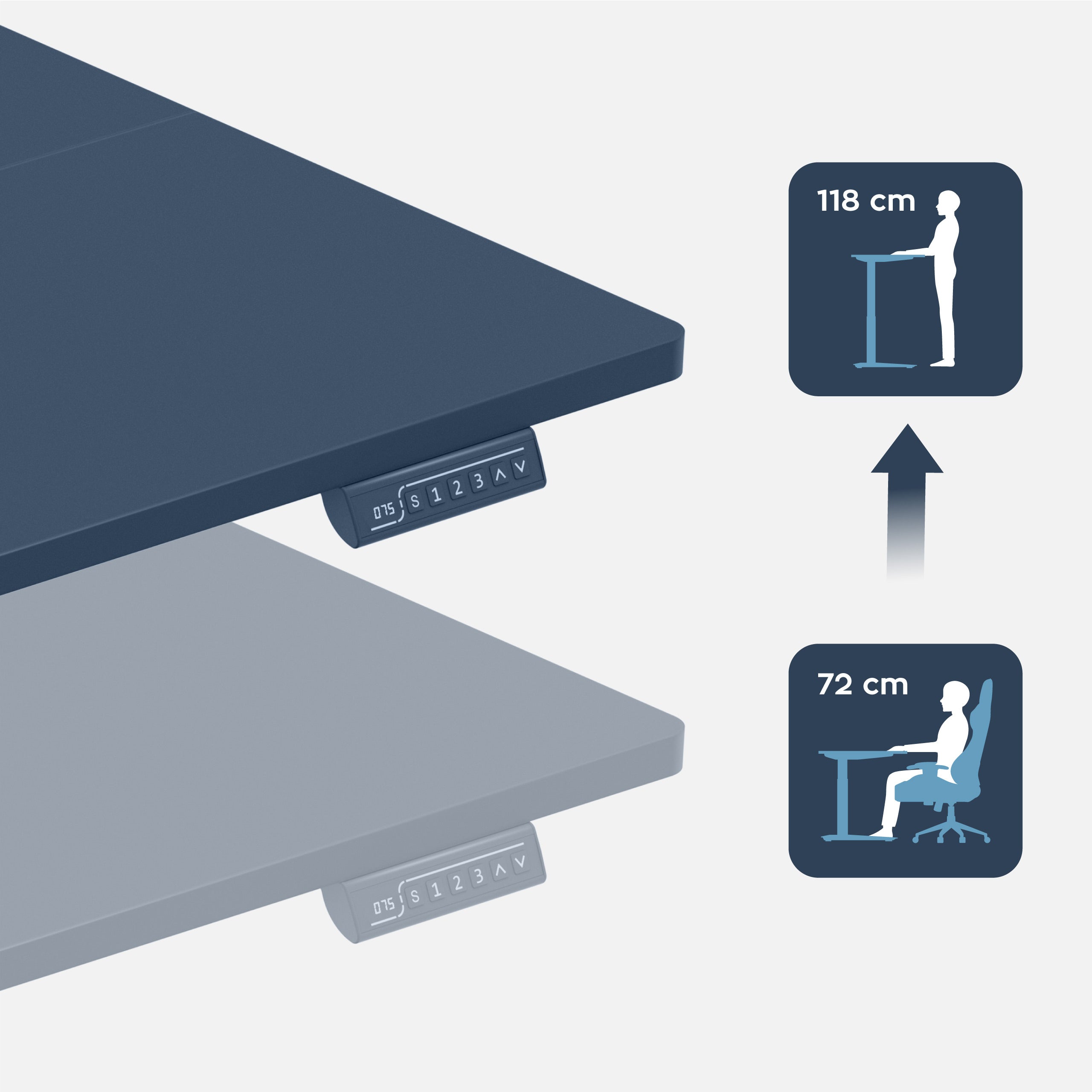 Birou electric Mark Adler Leader 7.6 Black 160 cm