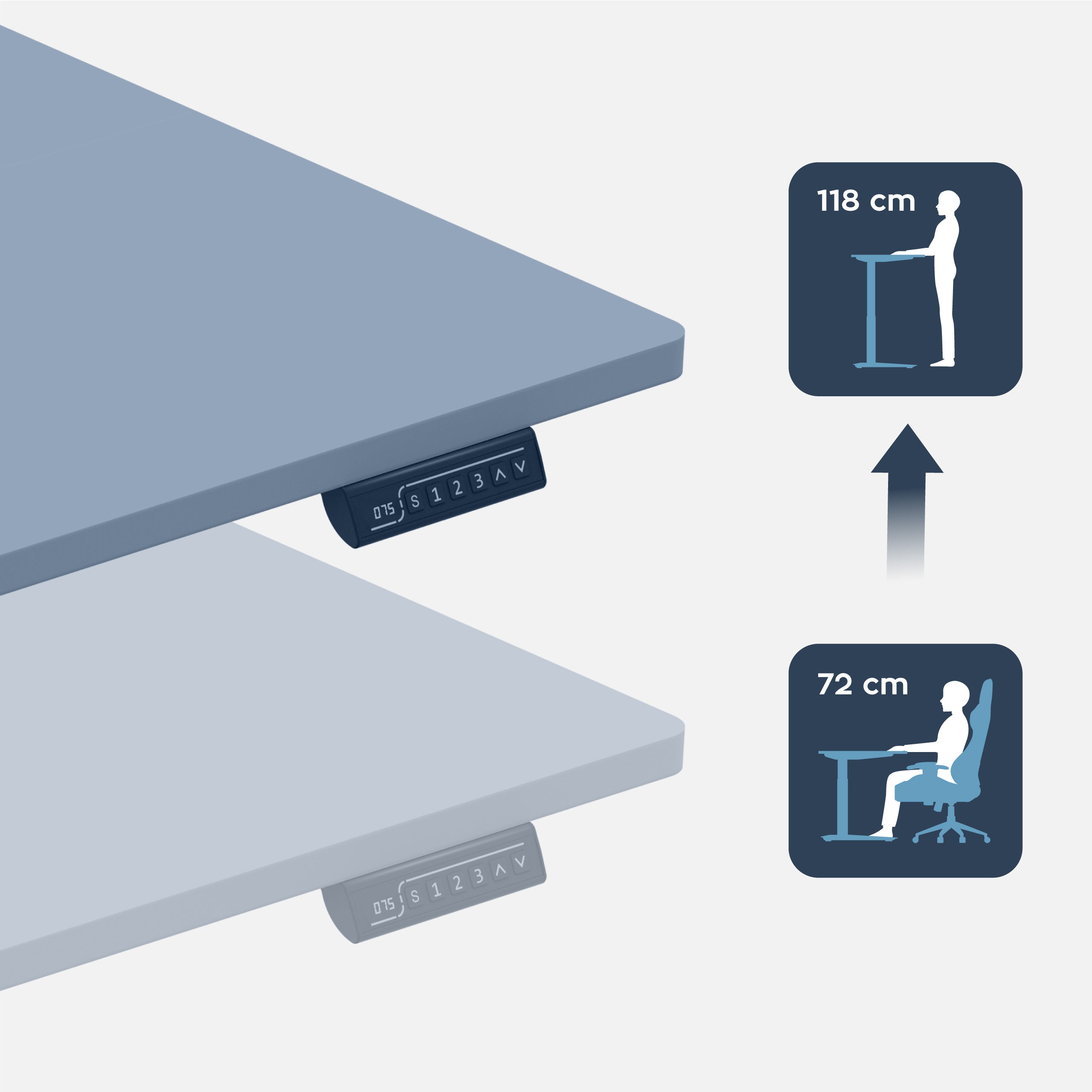 Birou electric Mark Adler Leader 7.6 White 160 cm